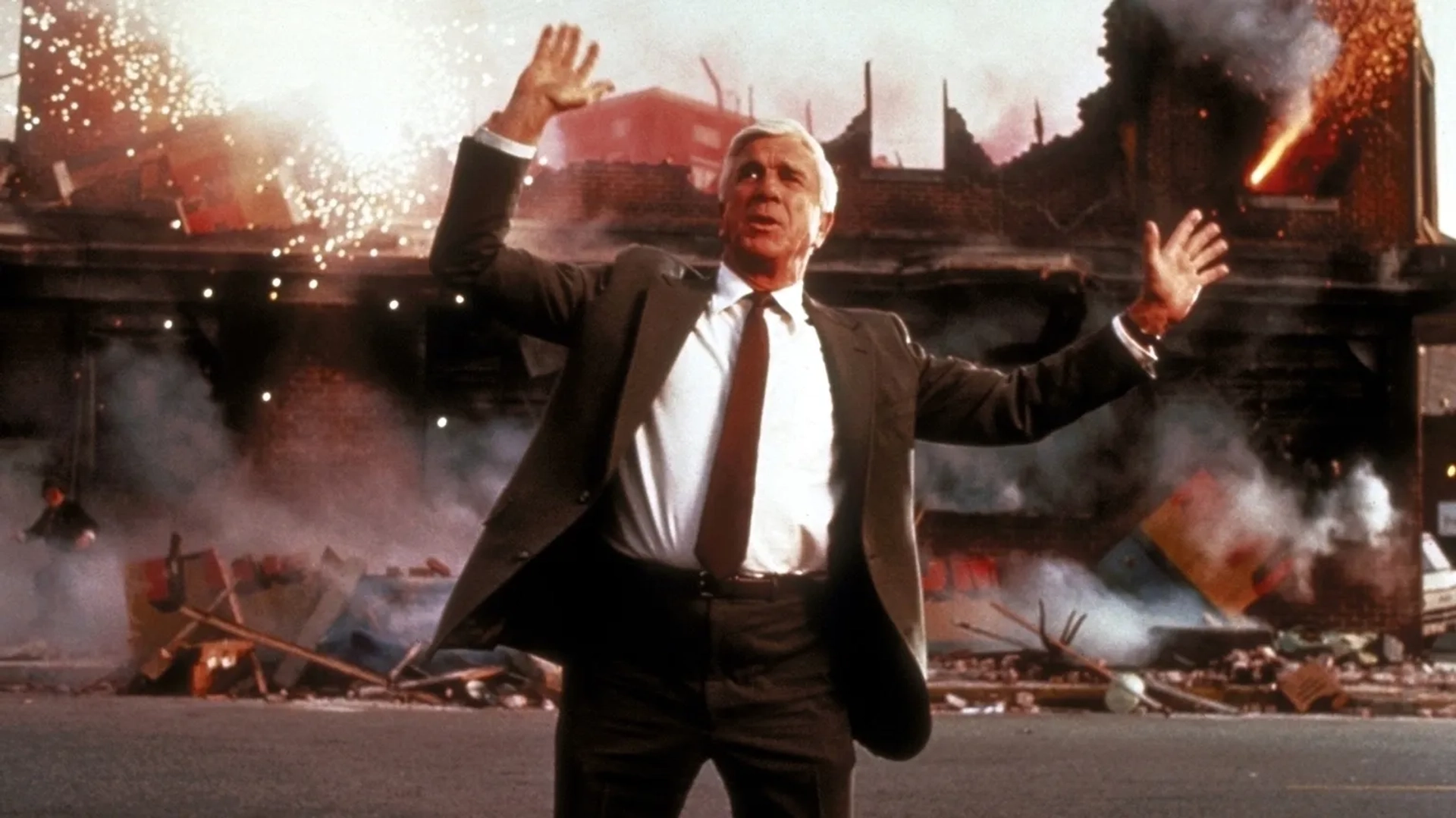 Leslie Nielsen in The Naked Gun: From the Files of Police Squad! (1988)