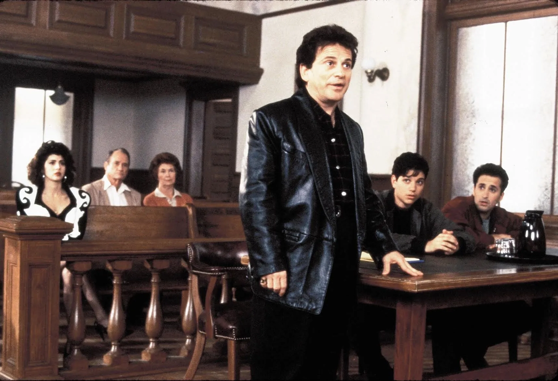 Joe Pesci, Marisa Tomei, Ralph Macchio, and Mitchell Whitfield in My Cousin Vinny (1992)