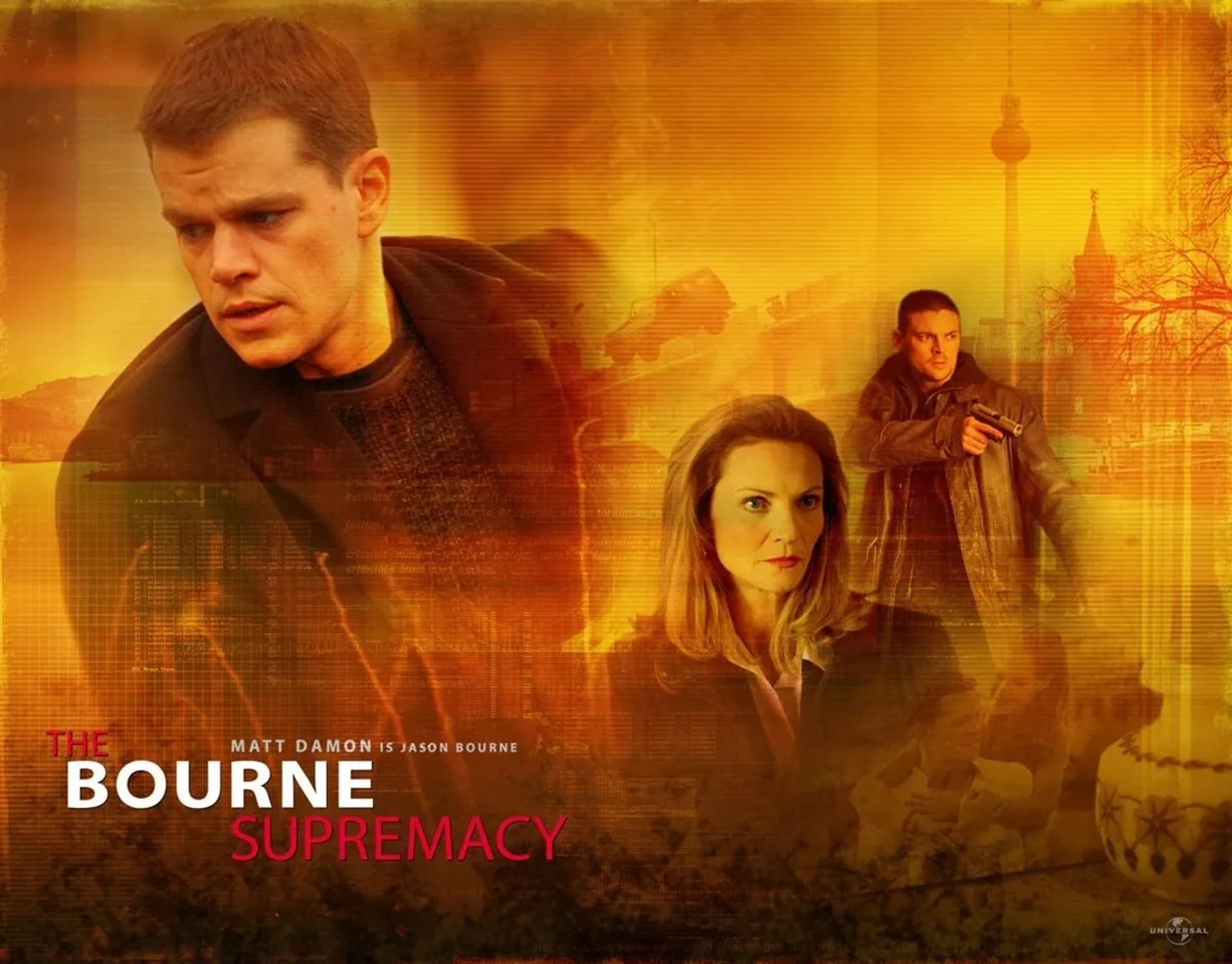 Joan Allen, Matt Damon, and Karl Urban in The Bourne Supremacy (2004)