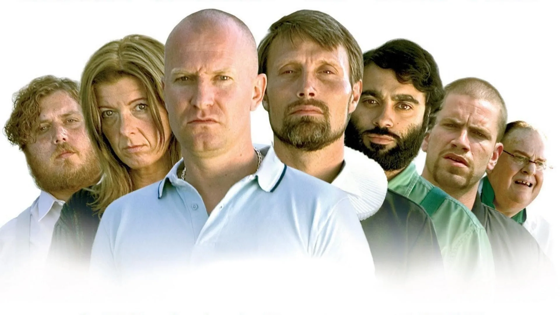 Nicolas Bro, Ali Kazim, Nikolaj Lie Kaas, Mads Mikkelsen, Paprika Steen, Ole Thestrup, and Ulrich Thomsen in Adam's Apples (2005)