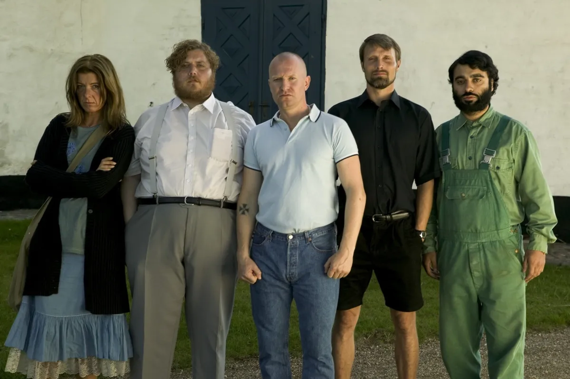 Nicolas Bro, Ali Kazim, Mads Mikkelsen, Paprika Steen, and Ulrich Thomsen in Adam's Apples (2005)