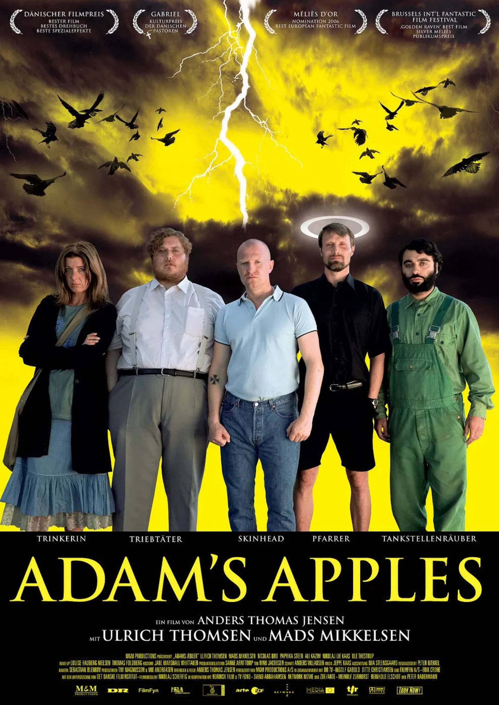 Nicolas Bro, Ali Kazim, Mads Mikkelsen, Paprika Steen, and Ulrich Thomsen in Adam's Apples (2005)