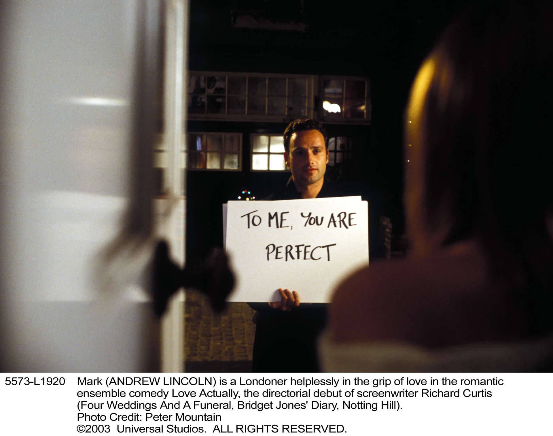 Keira Knightley and Andrew Lincoln in Love Actually (2003)