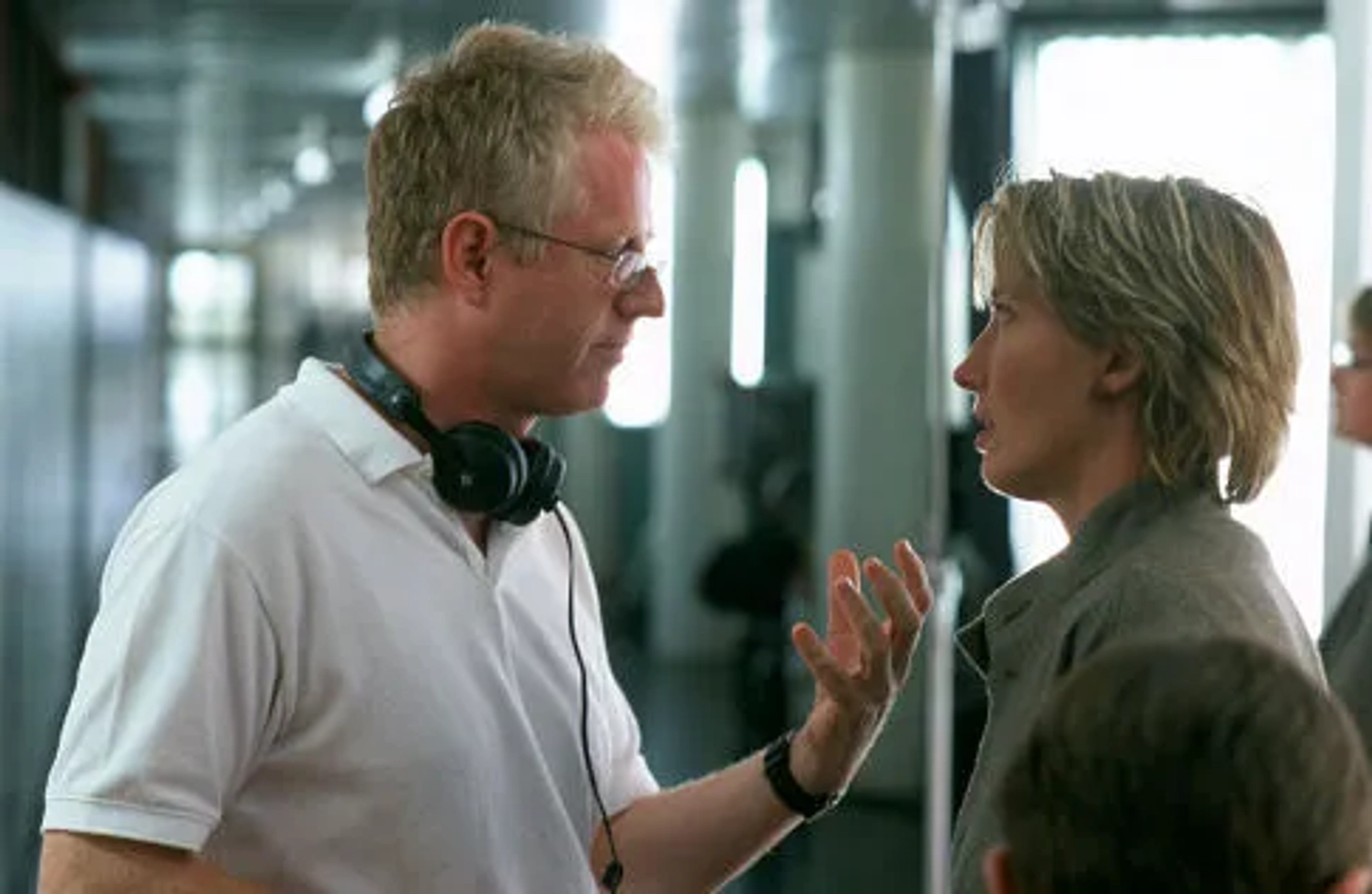 Emma Thompson and Richard Curtis in Love Actually (2003)