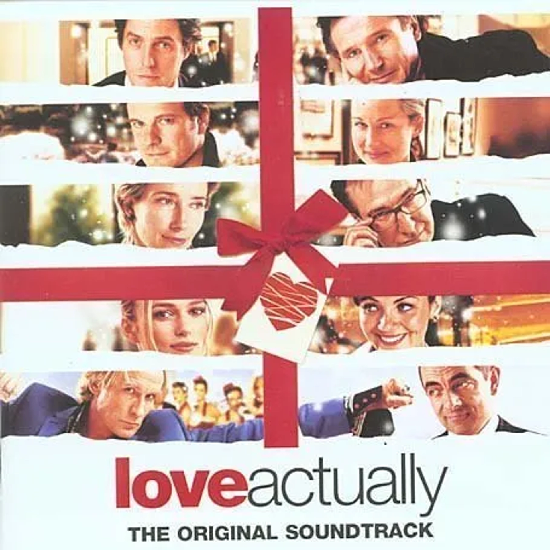 Rowan Atkinson, Colin Firth, Hugh Grant, Liam Neeson, Alan Rickman, Emma Thompson, Laura Linney, Keira Knightley, Martine McCutcheon, and Bill Nighy in Love Actually (2003)