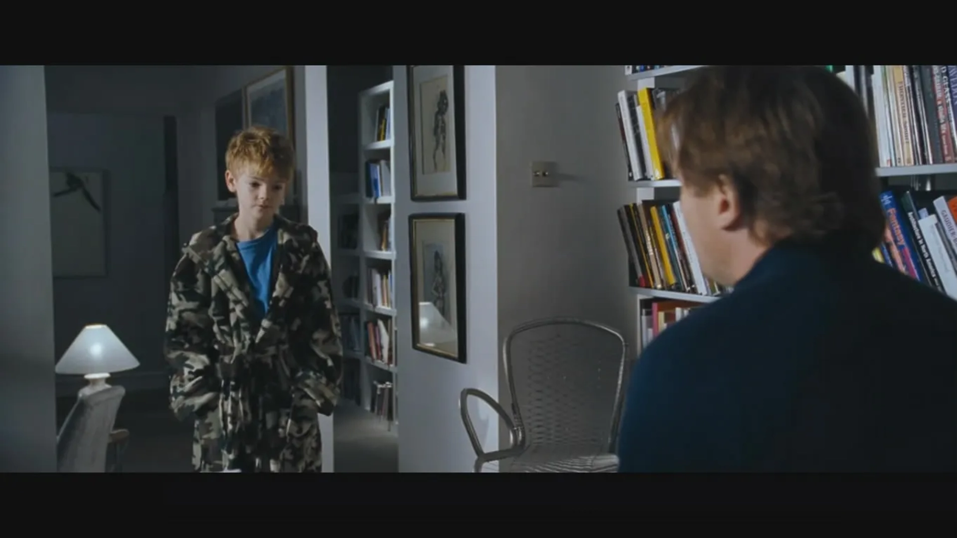 Liam Neeson and Thomas Brodie-Sangster in Love Actually (2003)