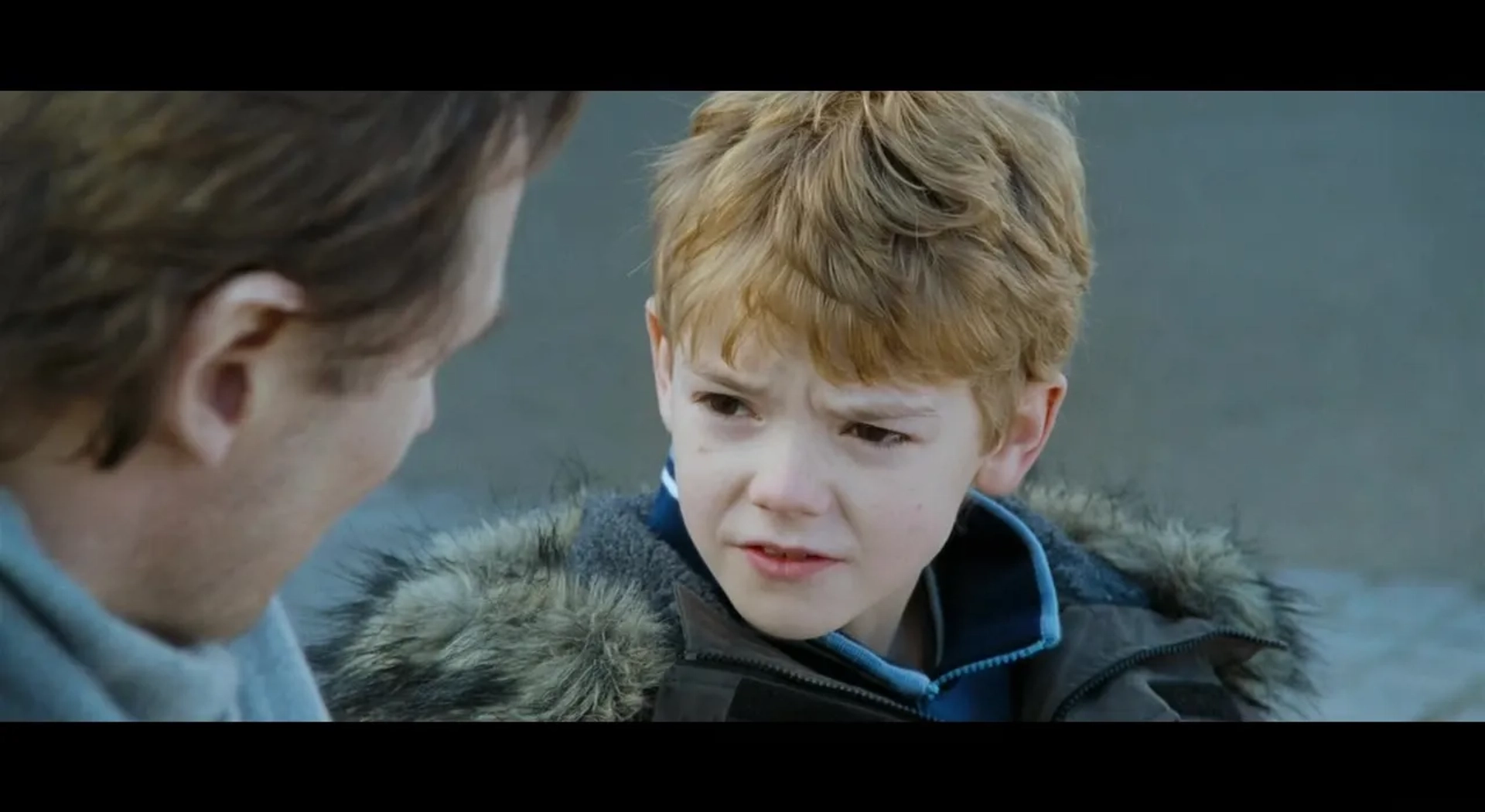 Liam Neeson and Thomas Brodie-Sangster in Love Actually (2003)