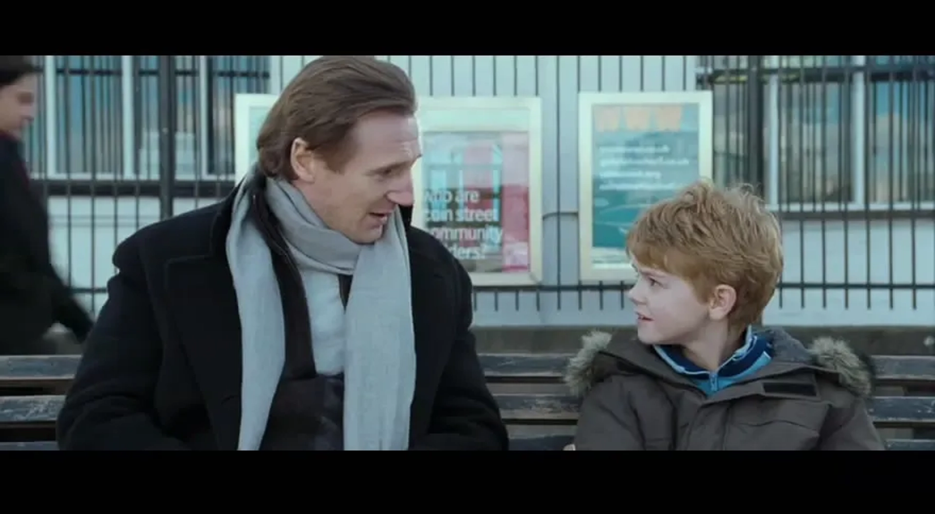 Liam Neeson and Thomas Brodie-Sangster in Love Actually (2003)