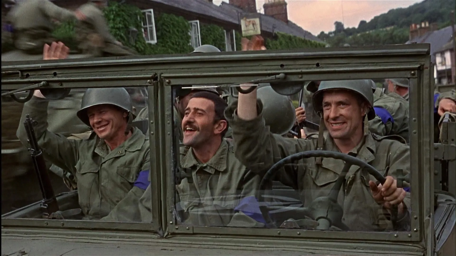 Charles Bronson, John Cassavetes, and Al Mancini in The Dirty Dozen (1967)