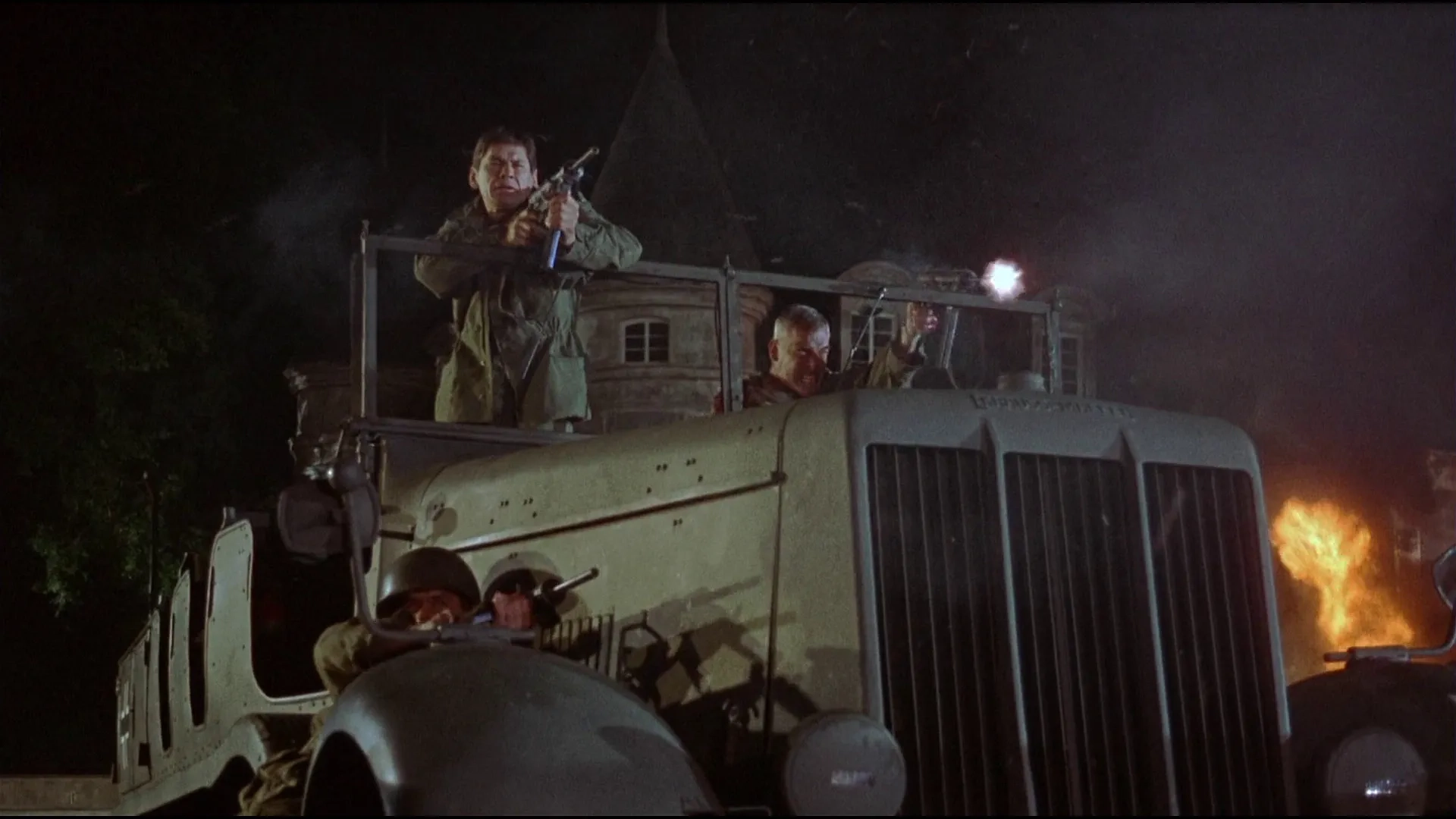 Charles Bronson, John Cassavetes, and Lee Marvin in The Dirty Dozen (1967)