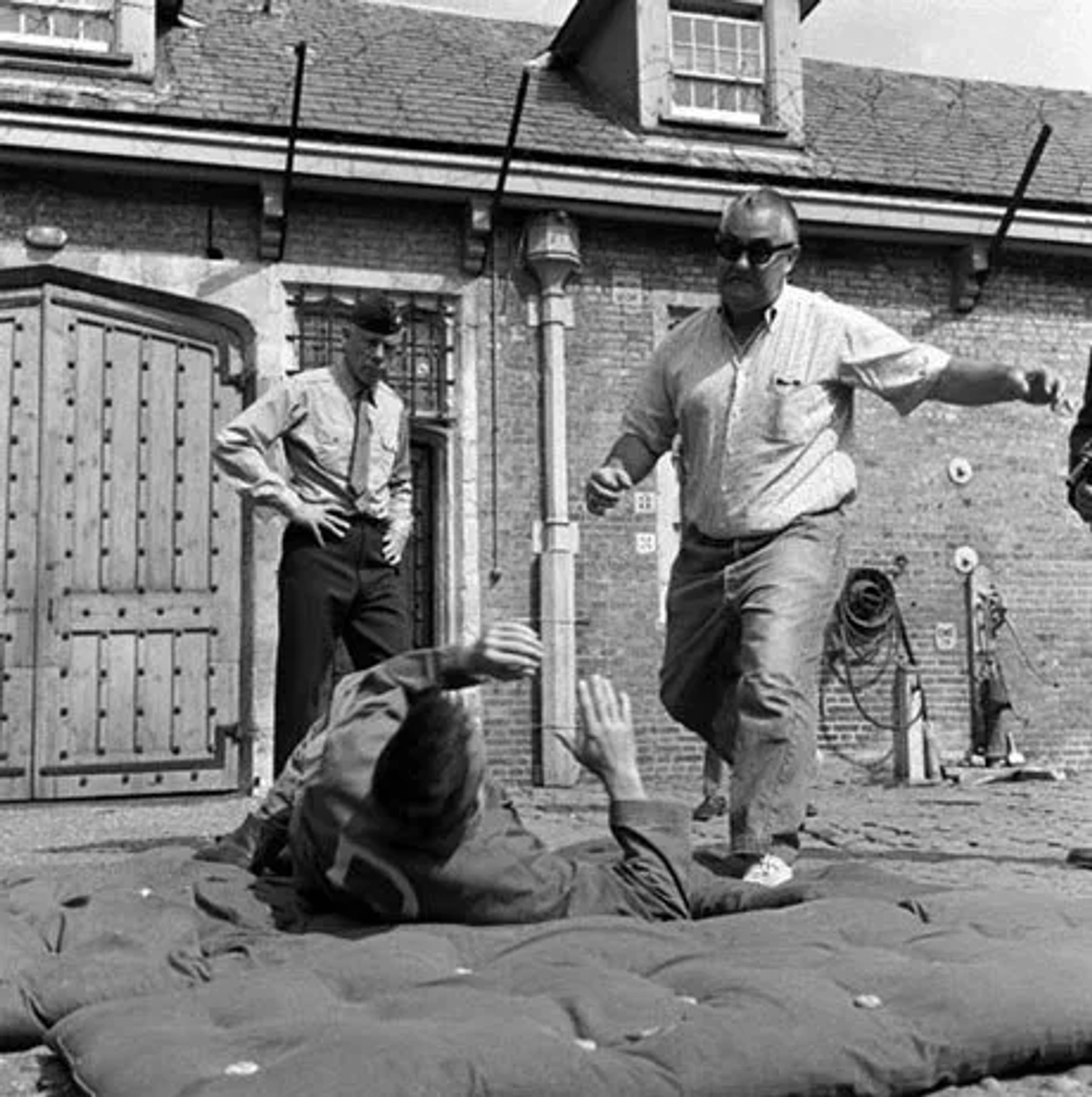 Robert Aldrich, John Cassavetes, and Lee Marvin in The Dirty Dozen (1967)