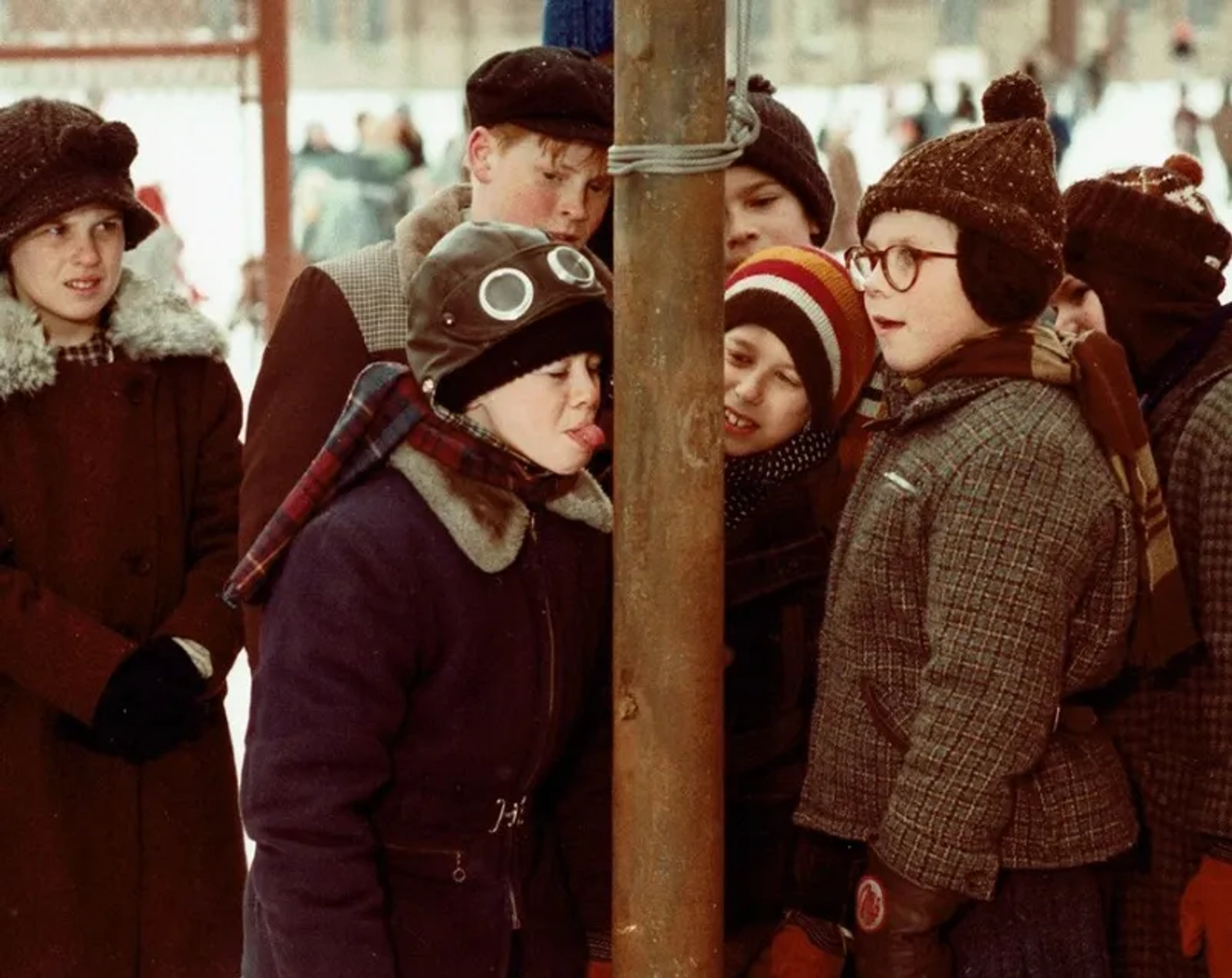 Peter Billingsley, R.D. Robb, and Scott Schwartz in A Christmas Story (1983)