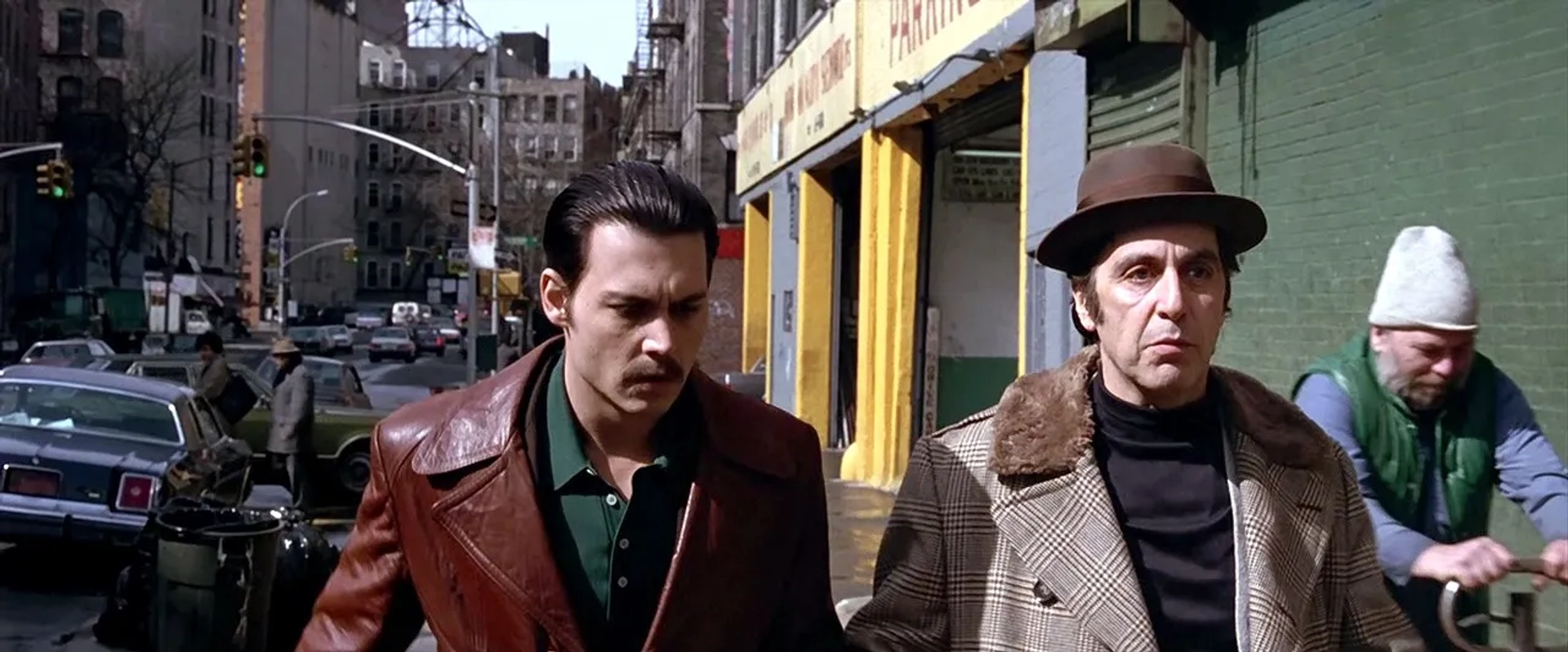 Johnny Depp and Al Pacino in Donnie Brasco (1997)