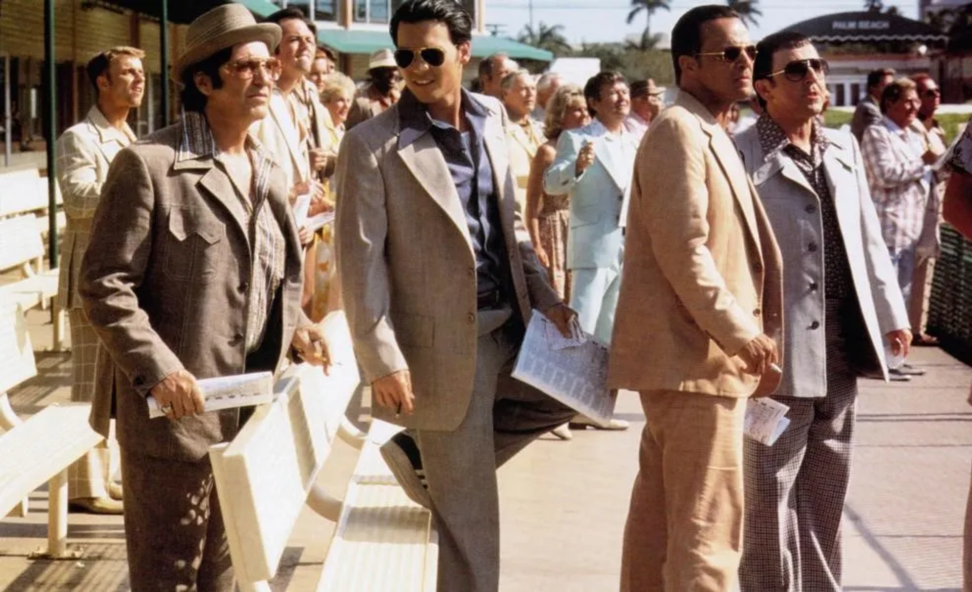 Johnny Depp, Al Pacino, Bruno Kirby, and James Russo in Donnie Brasco (1997)