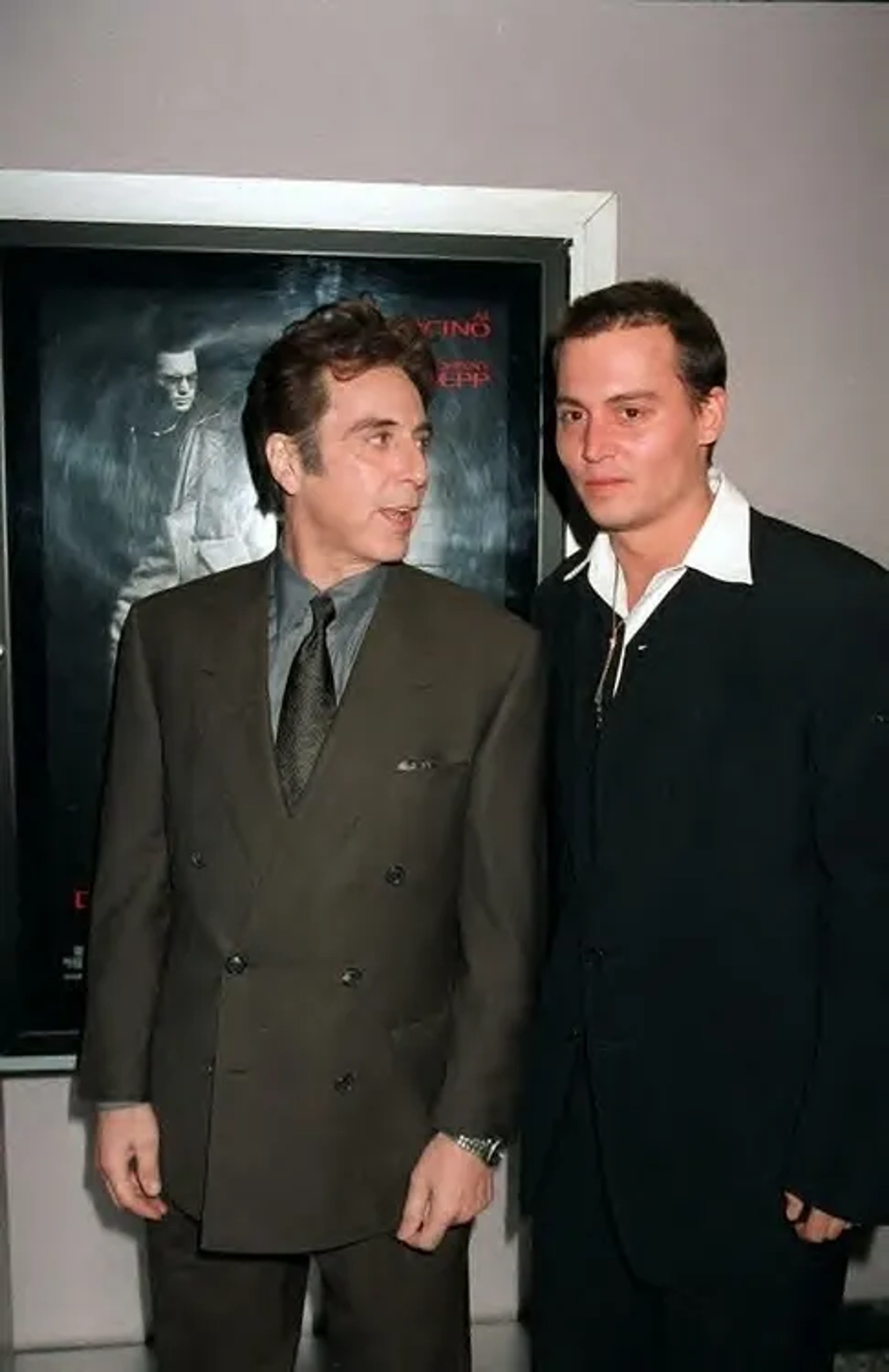 Johnny Depp and Al Pacino at an event for Donnie Brasco (1997)