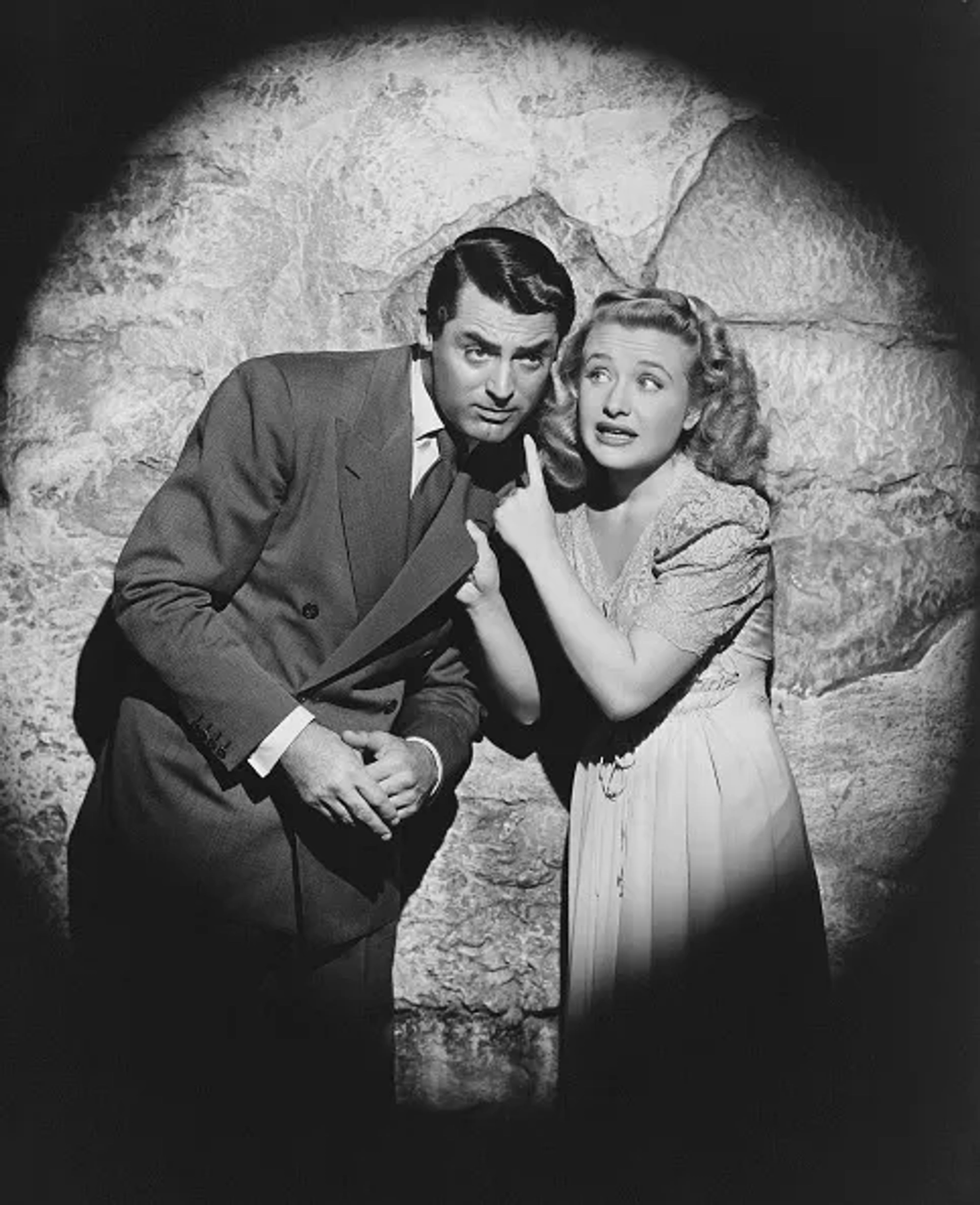 Cary Grant and Priscilla Lane in Arsenic and Old Lace (1944)