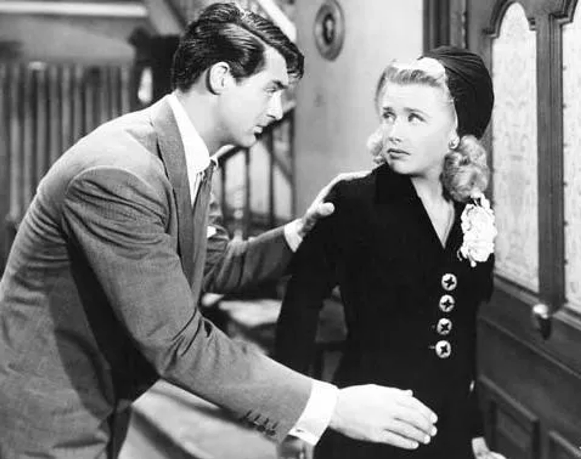 Cary Grant and Priscilla Lane in Arsenic and Old Lace (1944)