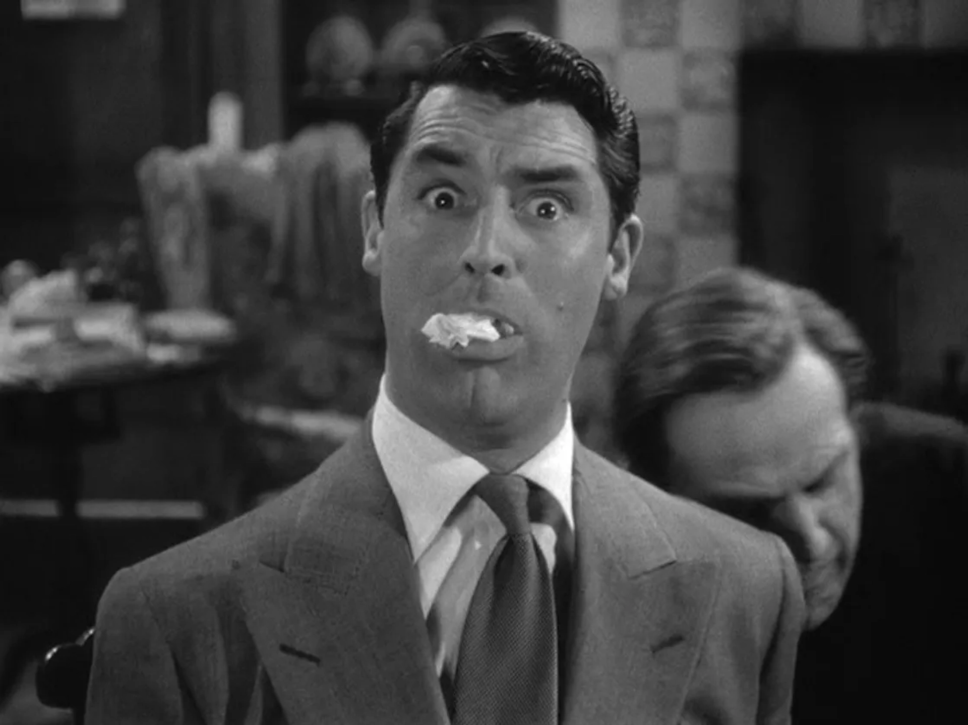 Cary Grant and Raymond Massey in Arsenic and Old Lace (1944)