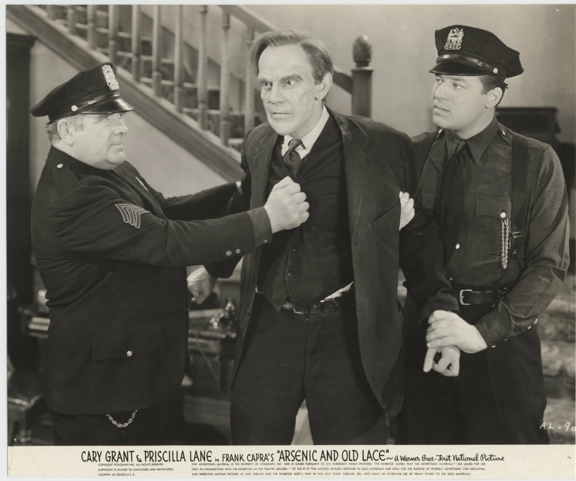 Jack Carson, Raymond Massey, and Edward McNamara in Arsenic and Old Lace (1944)