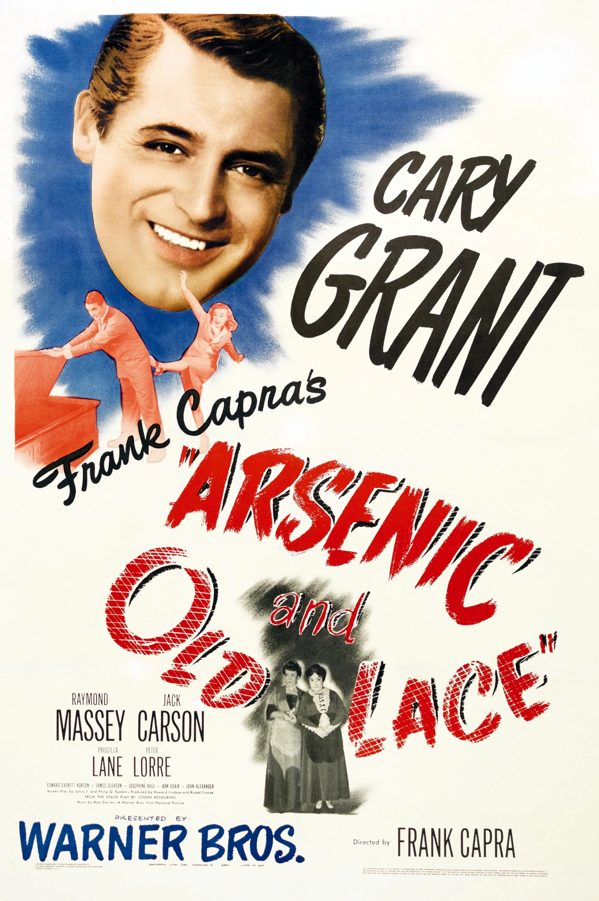 Cary Grant and Priscilla Lane in Arsenic and Old Lace (1944)