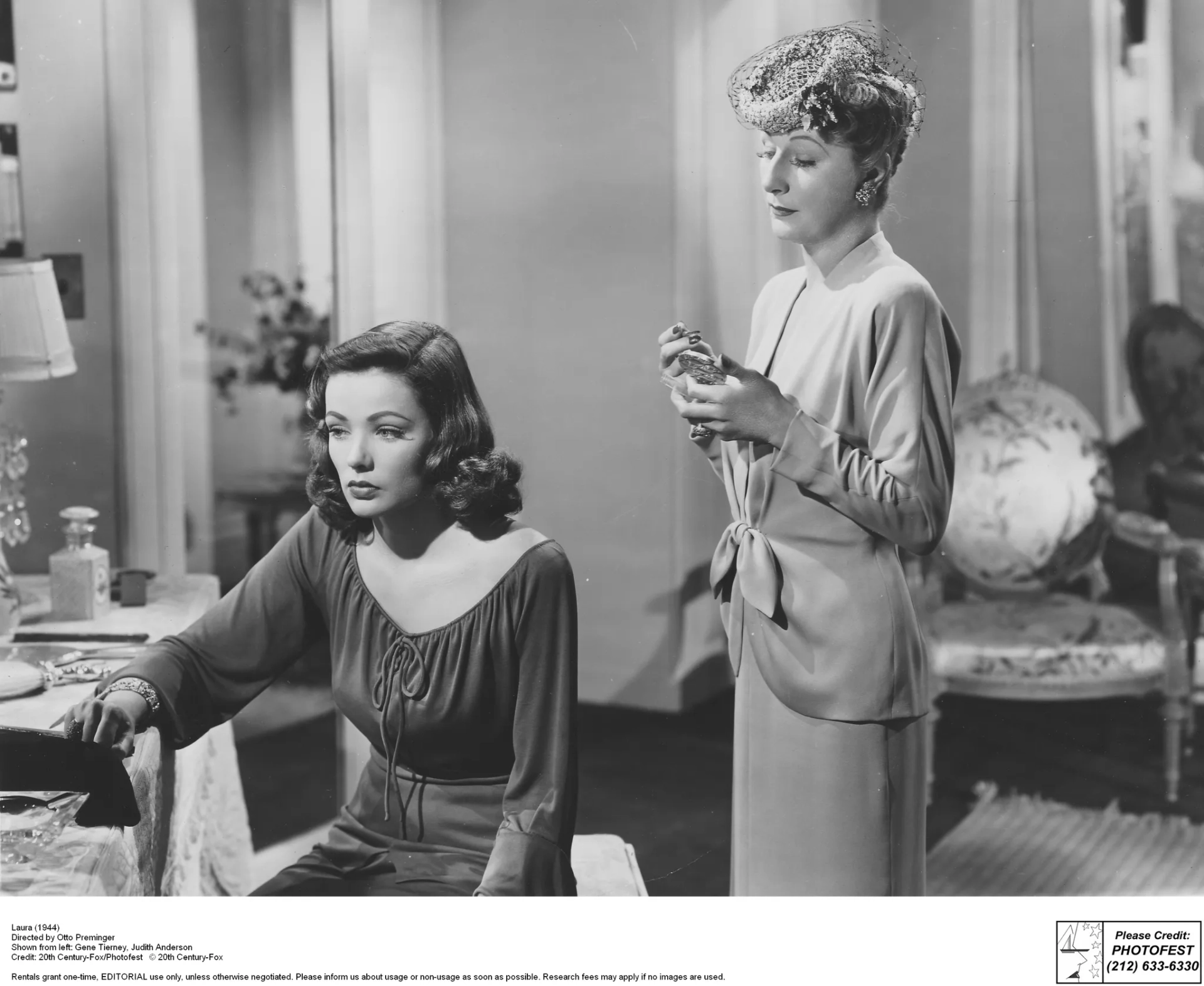 Gene Tierney and Judith Anderson in Laura (1944)