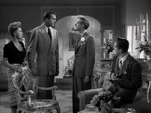 Judith Anderson, Dana Andrews, Vincent Price, and Clifton Webb in Laura (1944)