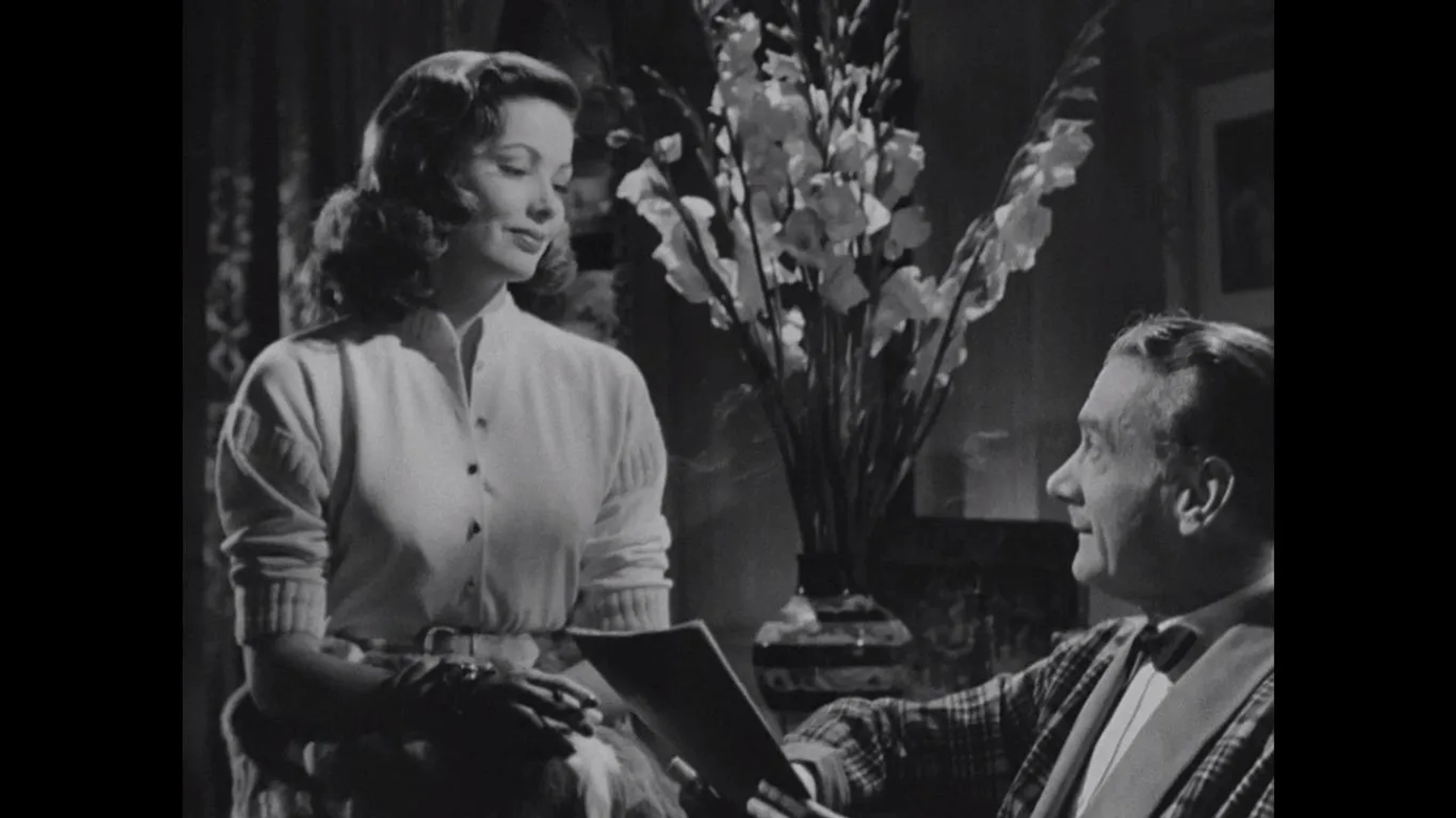 Gene Tierney and Clifton Webb in Laura (1944)