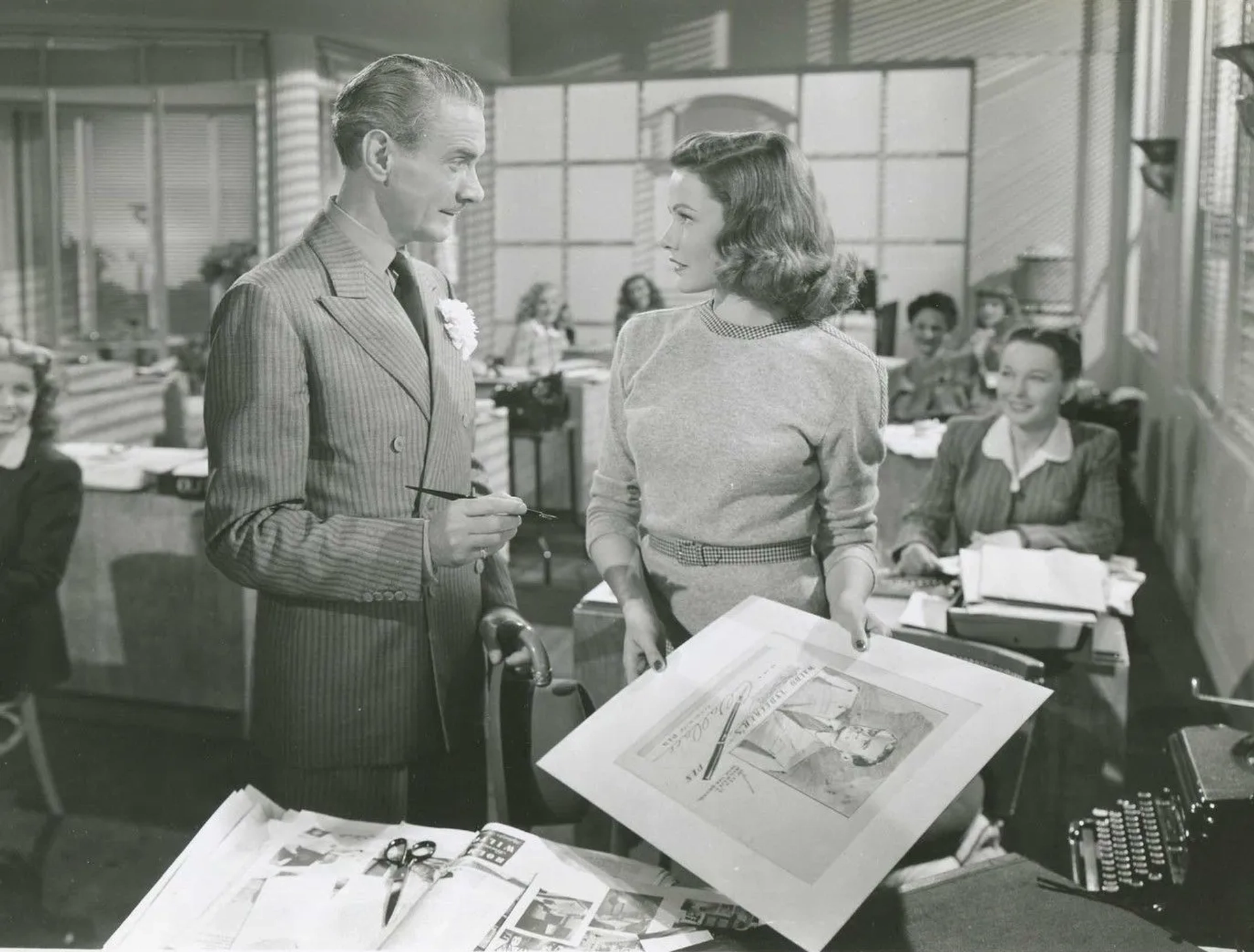 Gene Tierney and Clifton Webb in Laura (1944)