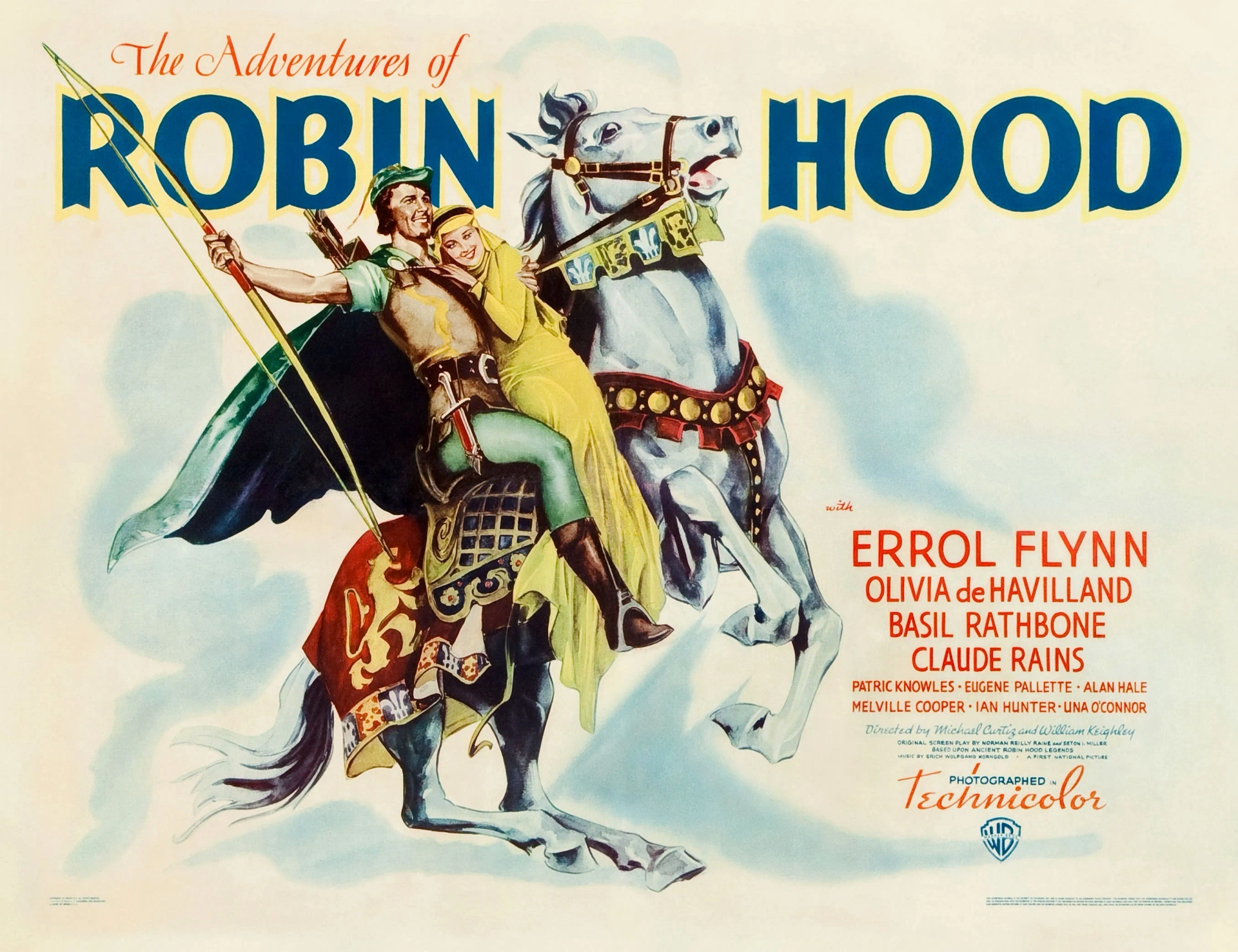 Olivia de Havilland and Errol Flynn in The Adventures of Robin Hood (1938)