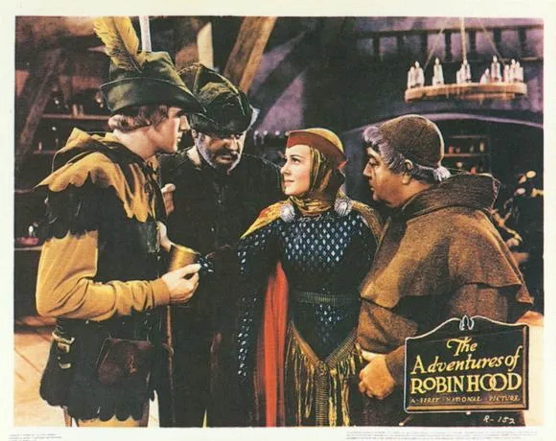 Olivia de Havilland, Patric Knowles, and Eugene Pallette in The Adventures of Robin Hood (1938)