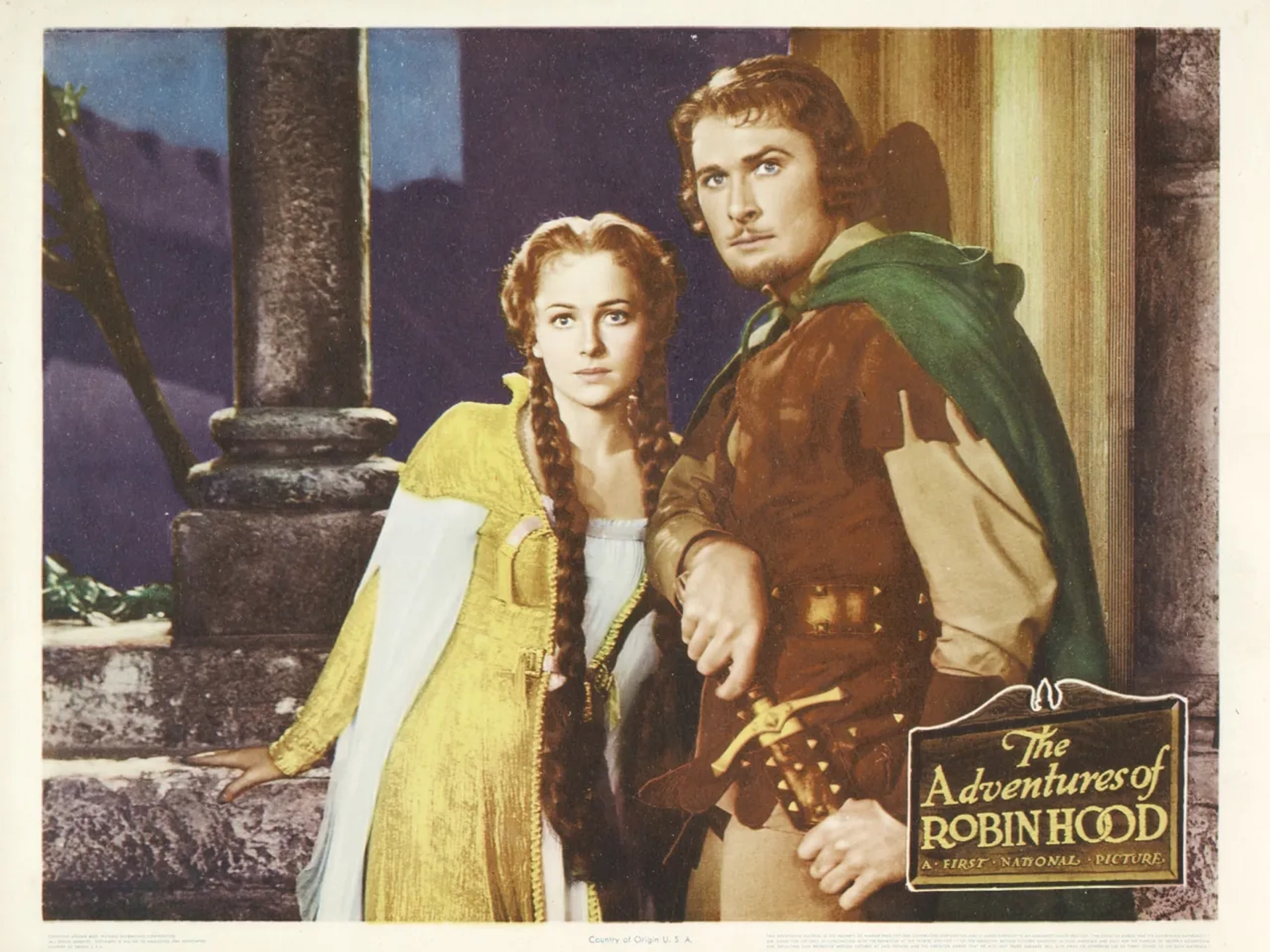 Olivia de Havilland and Errol Flynn in The Adventures of Robin Hood (1938)