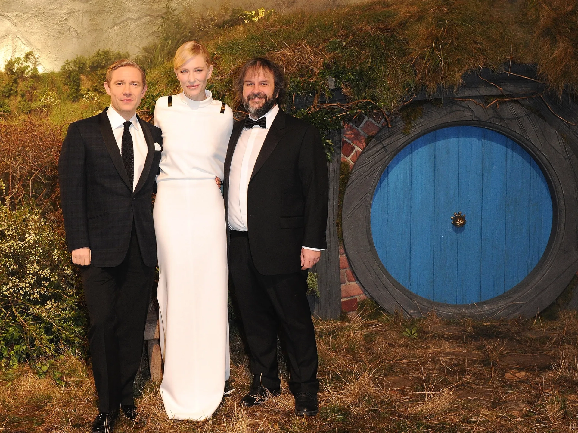 Cate Blanchett, Peter Jackson, and Martin Freeman at an event for The Hobbit: An Unexpected Journey (2012)