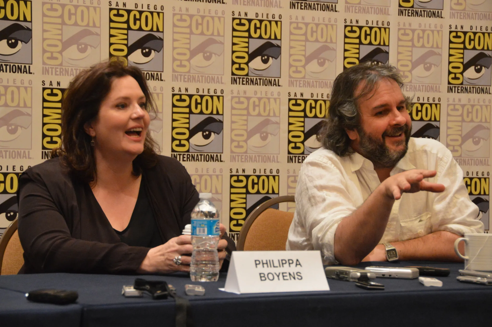 Peter Jackson and Philippa Boyens at an event for The Hobbit: An Unexpected Journey (2012)