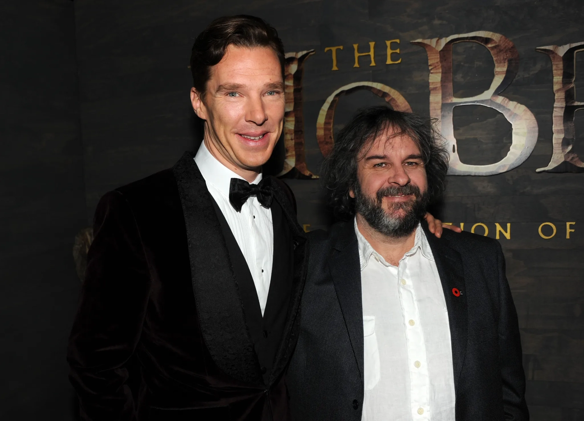 Peter Jackson and Benedict Cumberbatch at an event for The Hobbit: The Desolation of Smaug (2013)