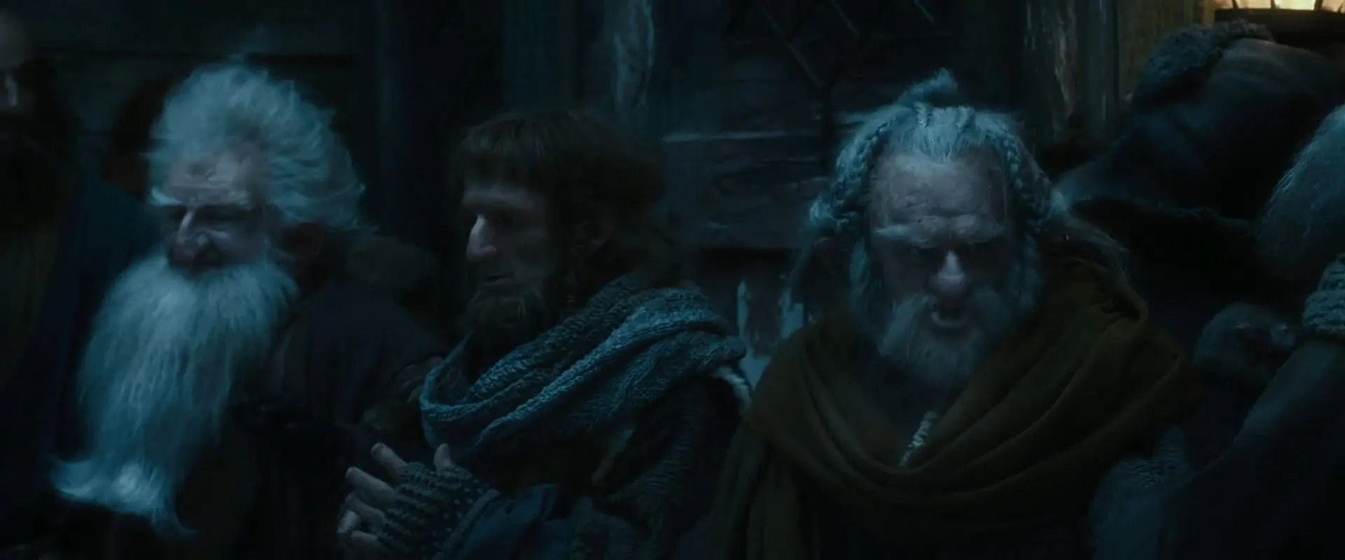 Mark Hadlow, Graham McTavish, James Nesbitt, Ken Stott, and Adam Brown in The Hobbit: The Desolation of Smaug (2013)