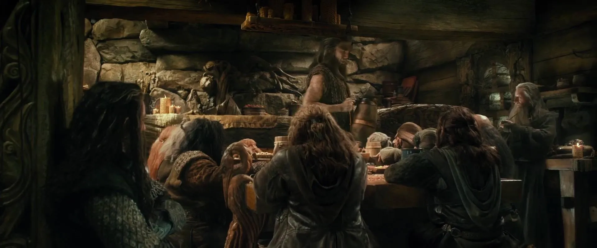 Ian McKellen, Richard Armitage, Jed Brophy, John Callen, Mark Hadlow, Peter Hambleton, William Kircher, Graham McTavish, Dean O'Gorman, Mikael Persbrandt, Stephen Hunter, and Aidan Turner in The Hobbit: The Desolation of Smaug (2013)