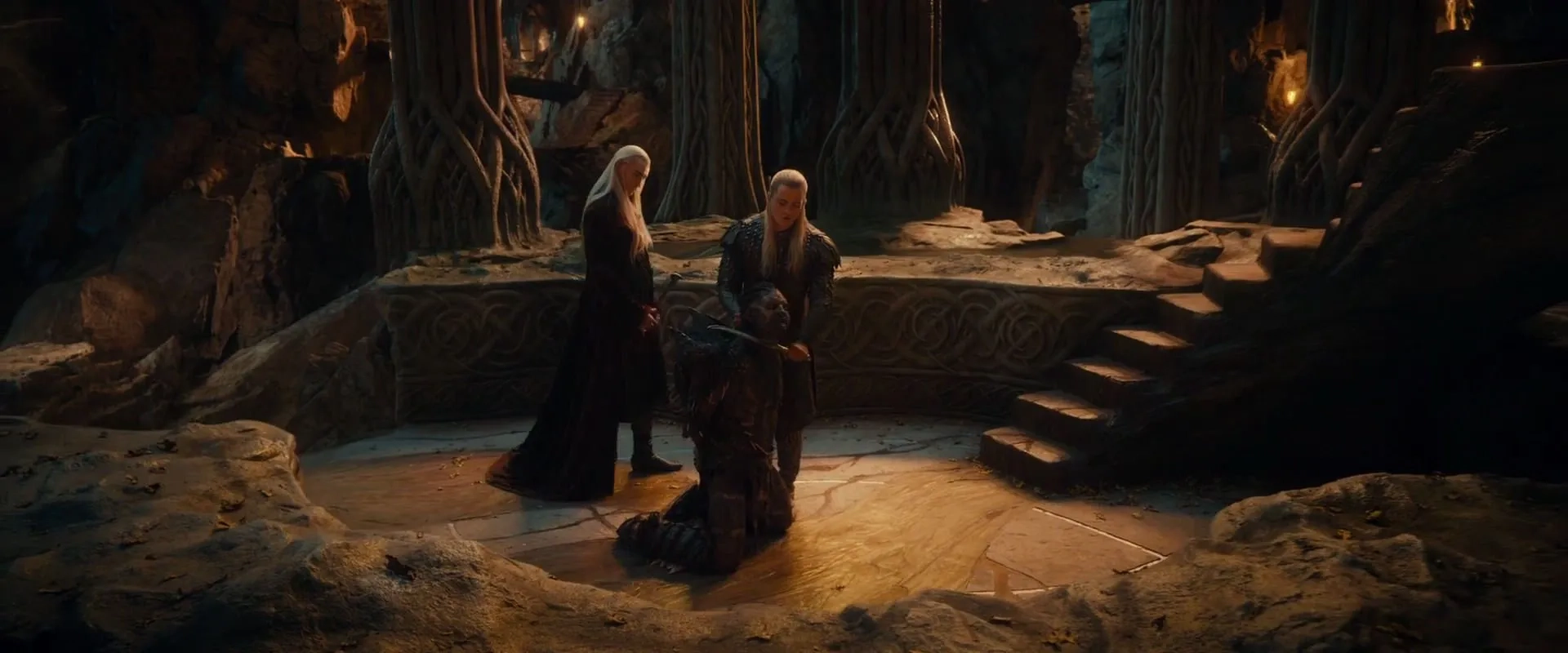 Orlando Bloom, Ben Mitchell, and Lee Pace in The Hobbit: The Desolation of Smaug (2013)