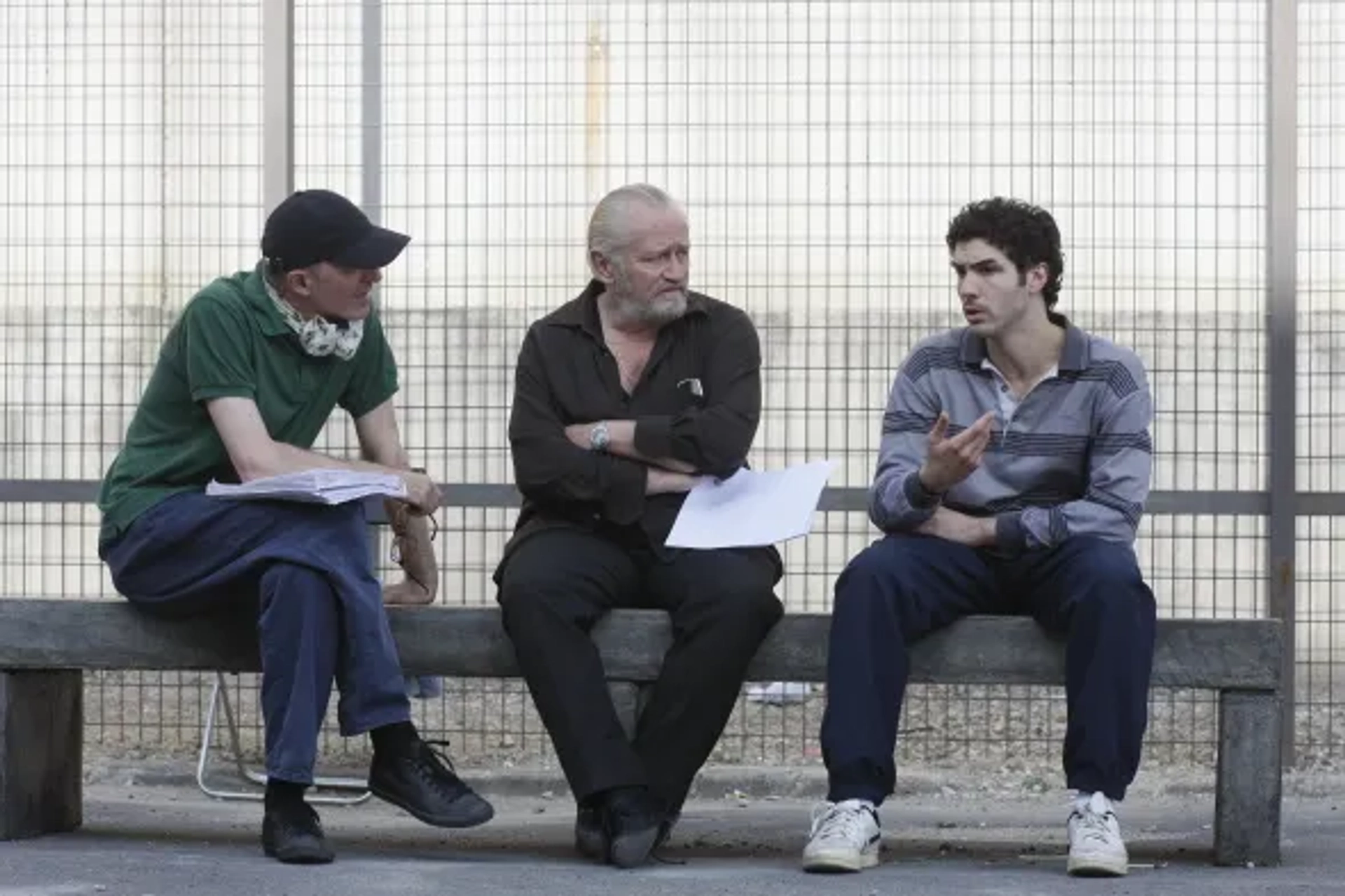 Jacques Audiard, Niels Arestrup, and Tahar Rahim in A Prophet (2009)