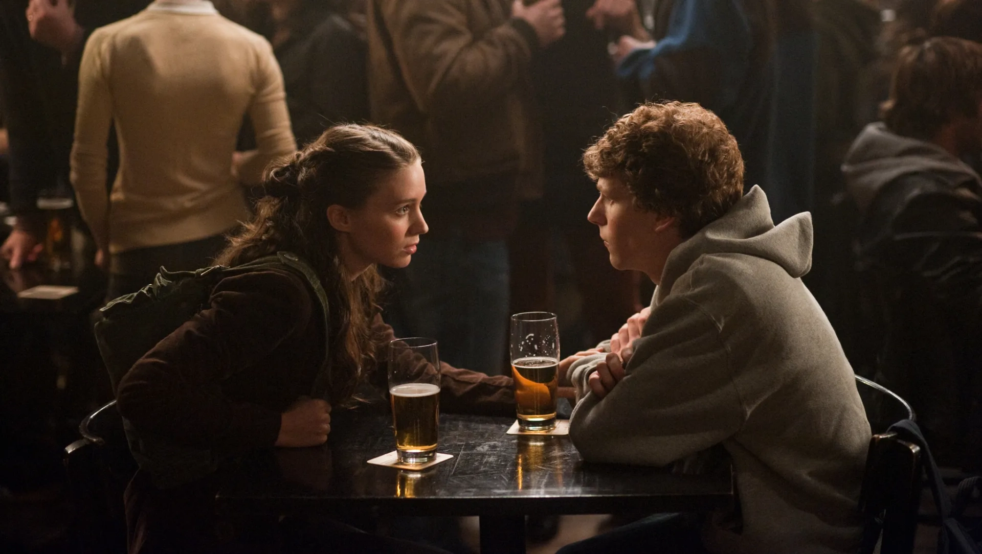 Jesse Eisenberg and Rooney Mara in The Social Network (2010)