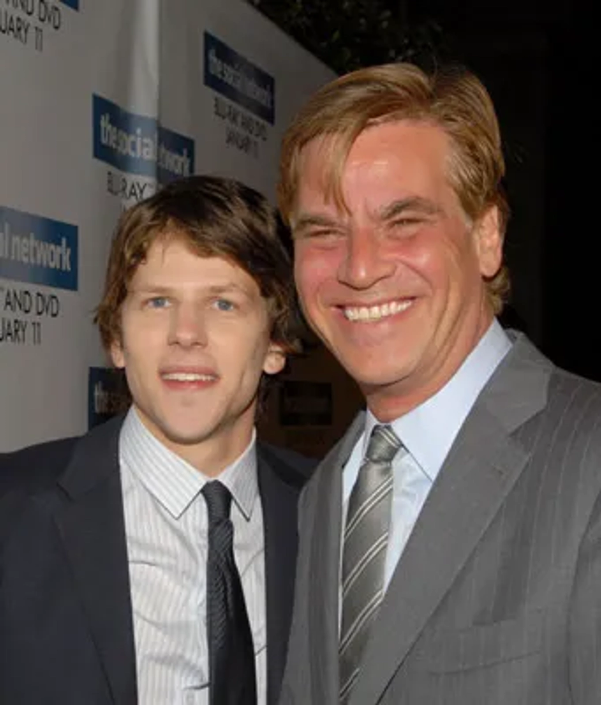 Jesse Eisenberg and Aaron Sorkin at an event for The Social Network (2010)