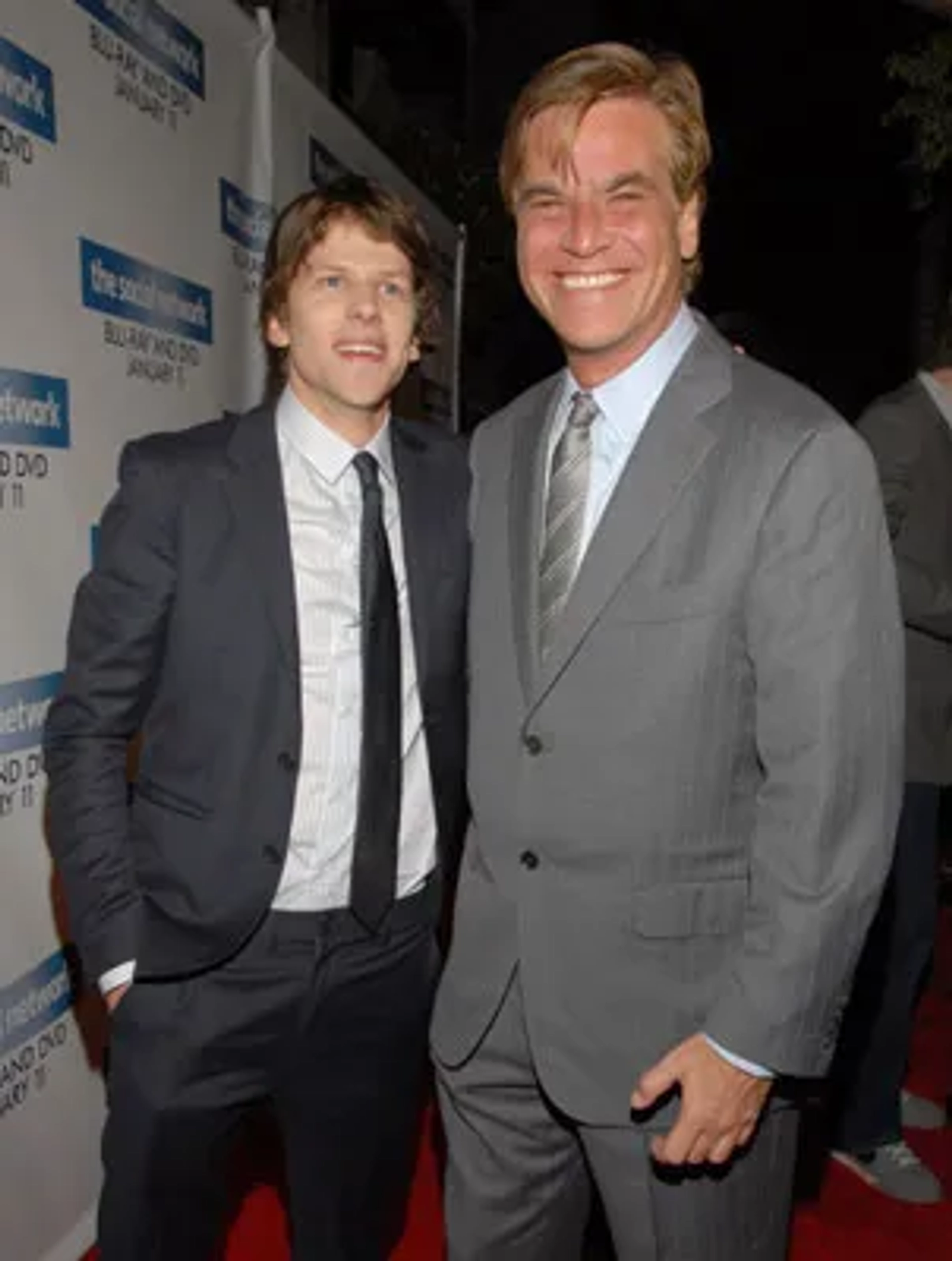 Jesse Eisenberg and Aaron Sorkin at an event for The Social Network (2010)