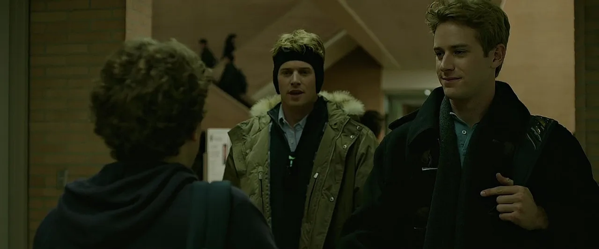 Jesse Eisenberg, Armie Hammer, and Josh Pence in The Social Network (2010)