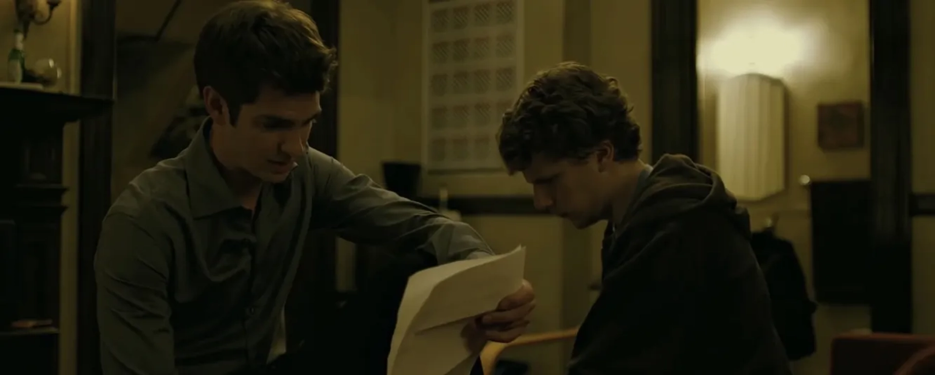 Jesse Eisenberg and Andrew Garfield in The Social Network (2010)