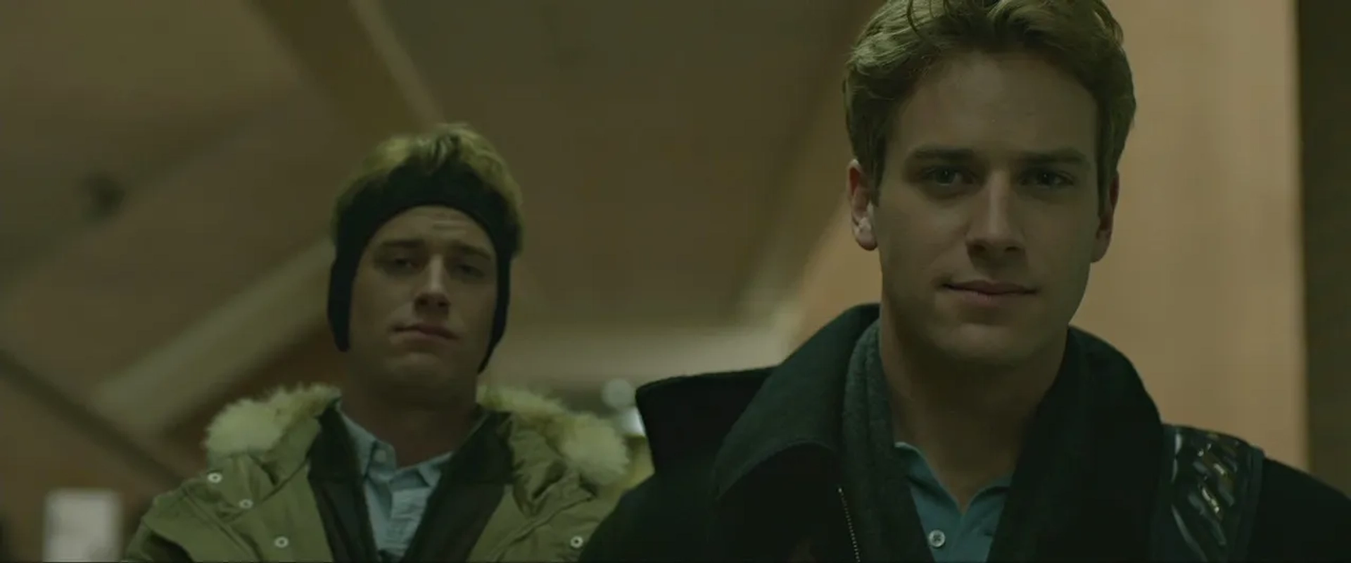 Armie Hammer and Josh Pence in The Social Network (2010)