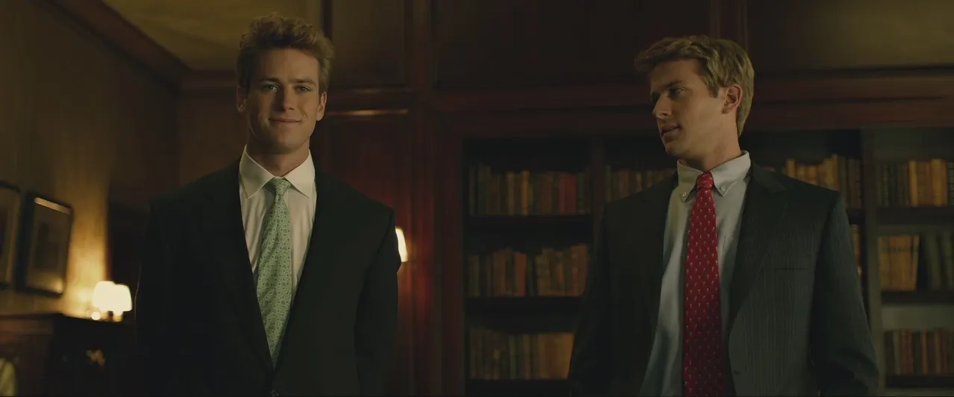 Armie Hammer and Josh Pence in The Social Network (2010)