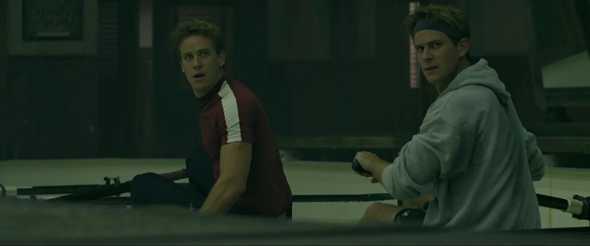 Armie Hammer and Josh Pence in The Social Network (2010)