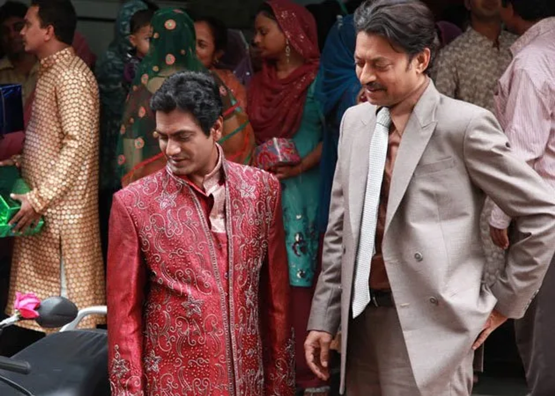 Irrfan Khan and Nawazuddin Siddiqui in The Lunchbox (2013)