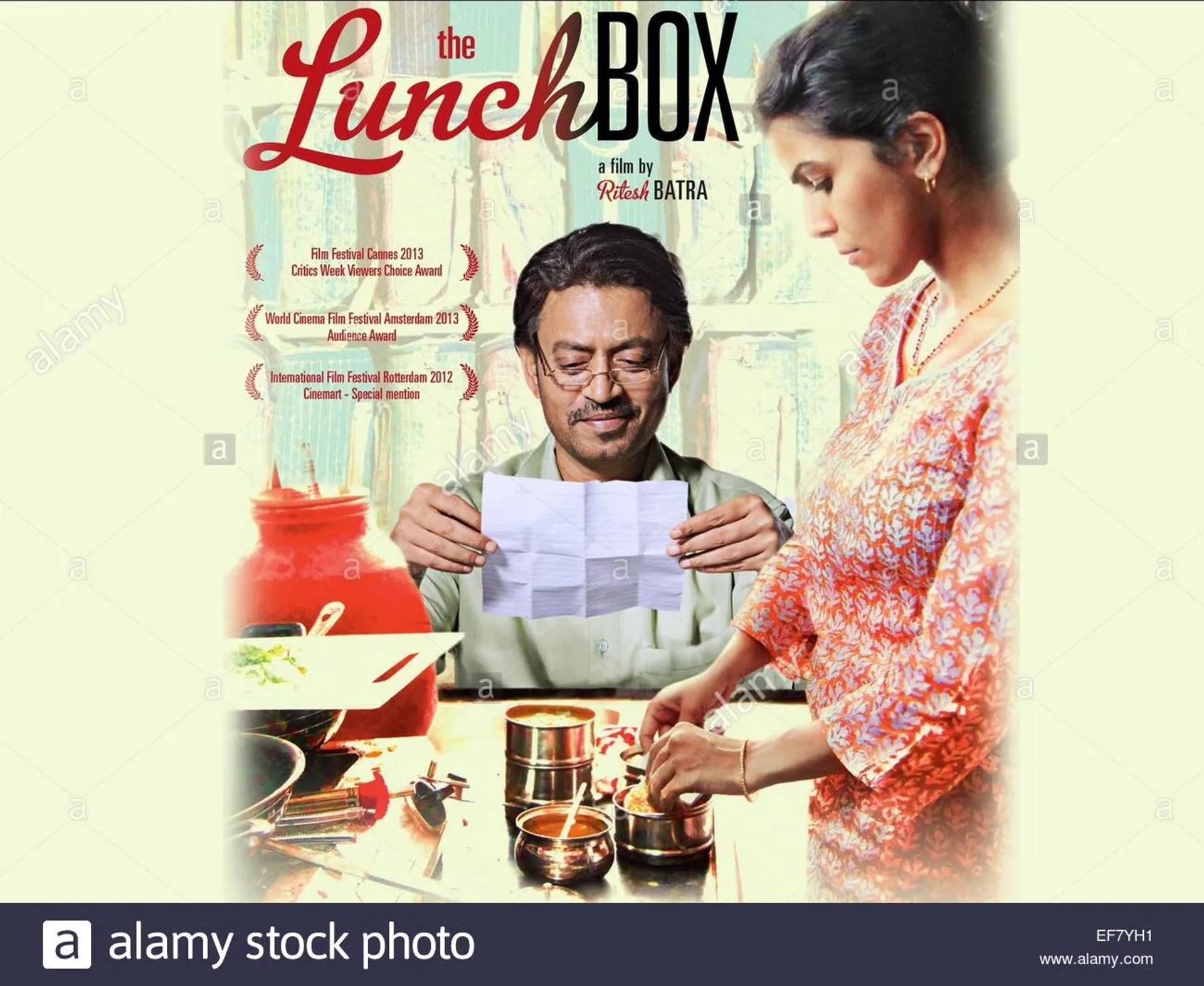 Irrfan Khan and Nimrat Kaur in The Lunchbox (2013)