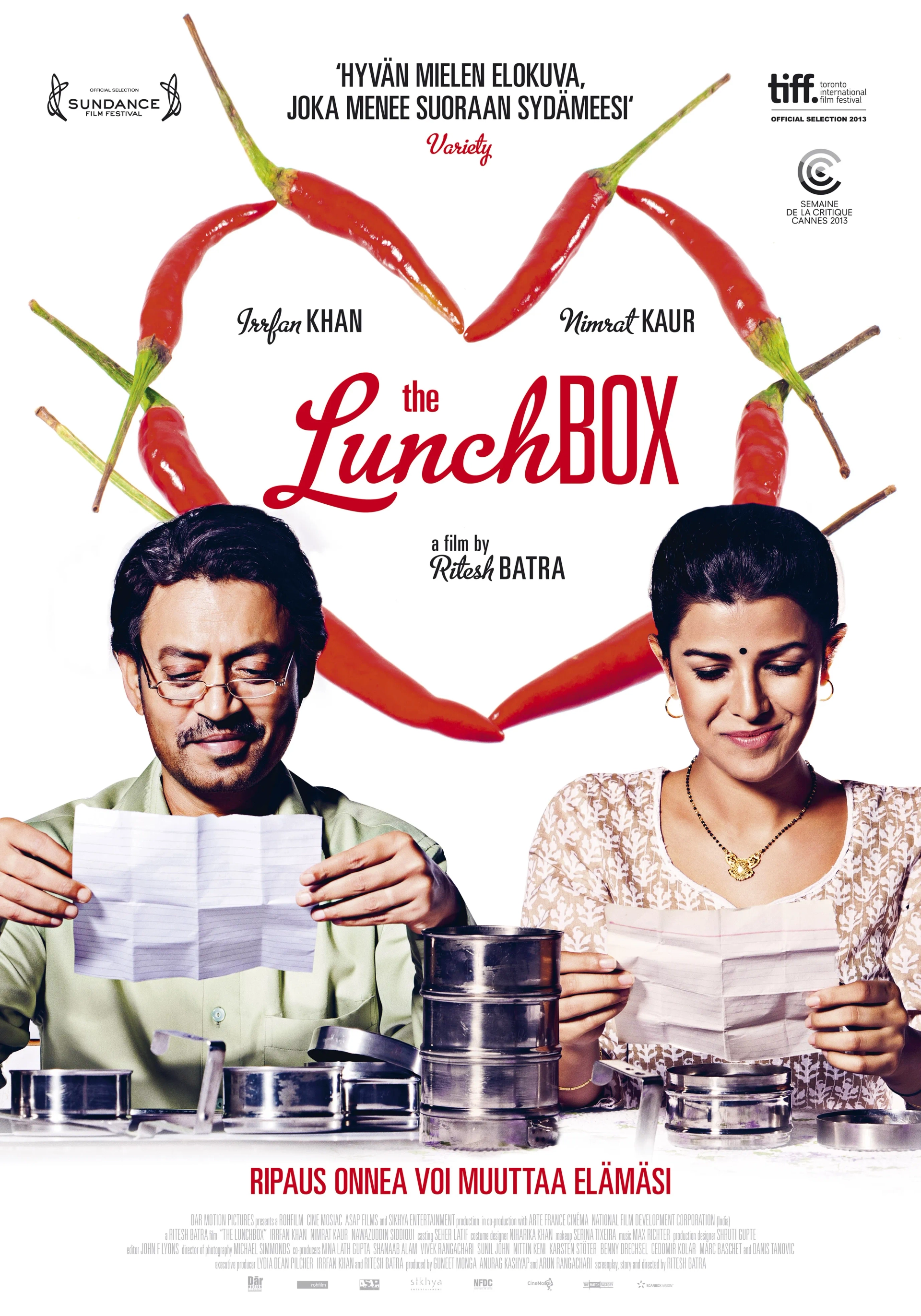 Irrfan Khan and Nimrat Kaur in The Lunchbox (2013)