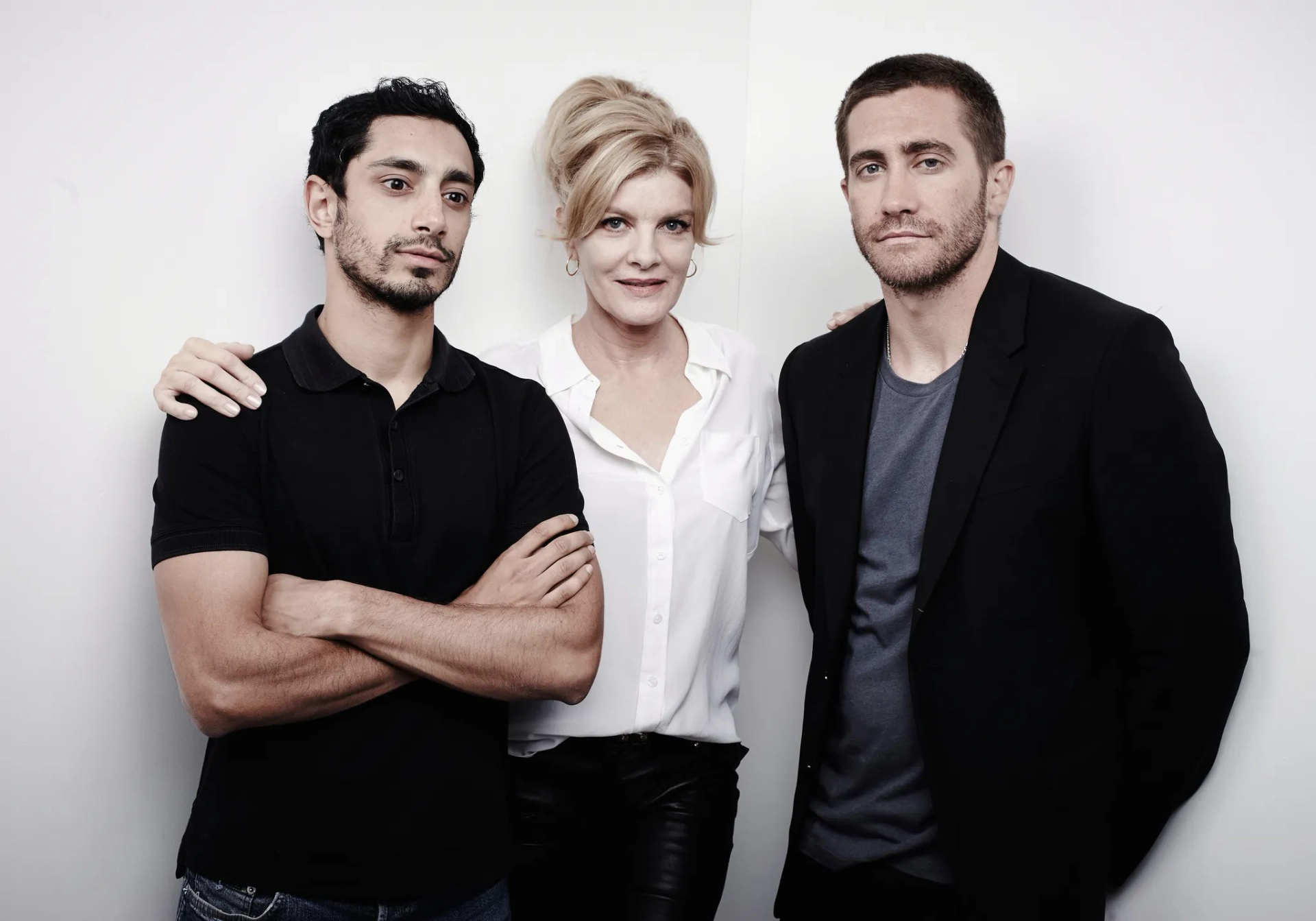 Rene Russo, Jake Gyllenhaal, and Riz Ahmed at an event for Nightcrawler (2014)